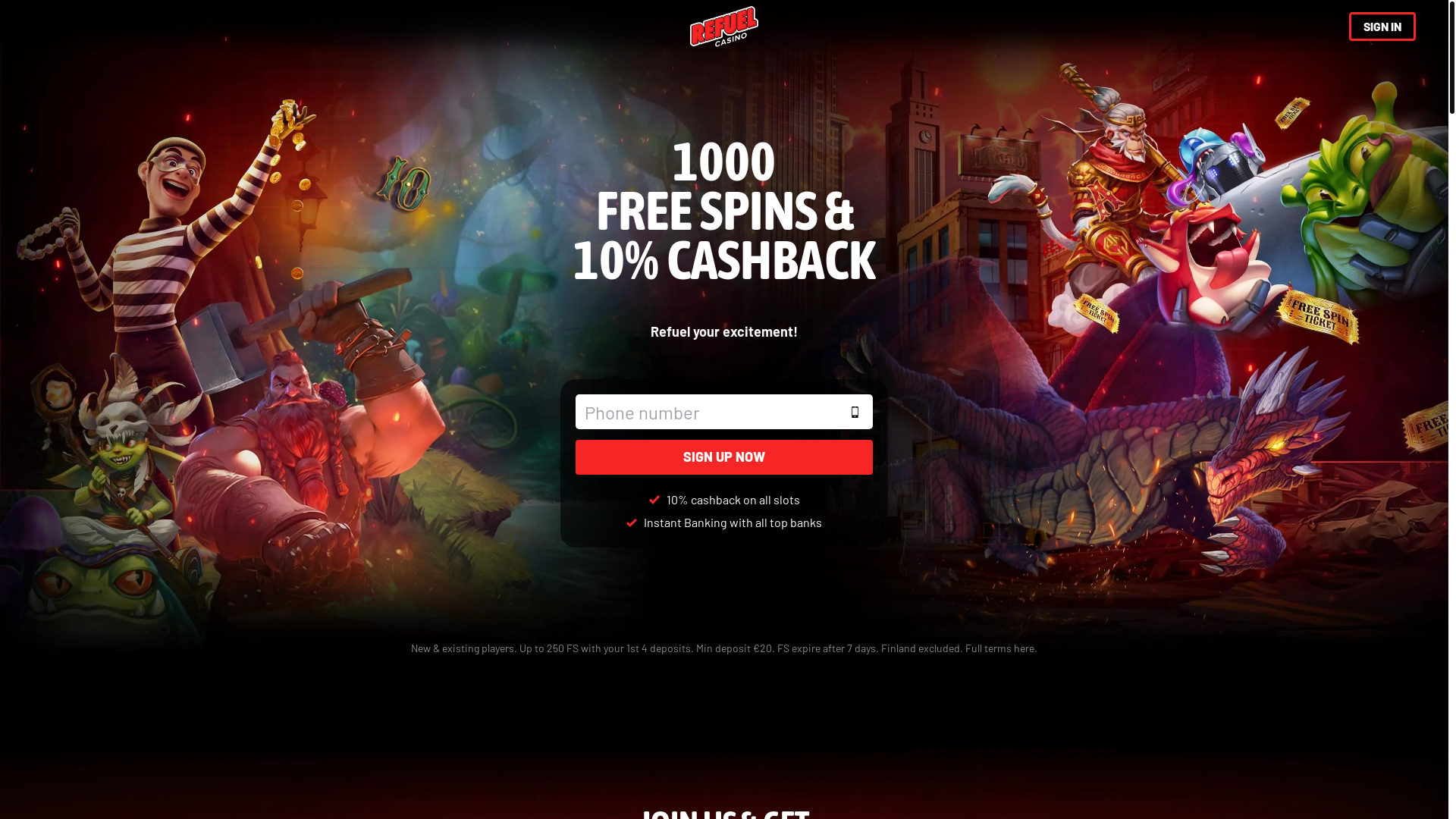 website screenshot of https://landing-refuelcasino-stg.pages.dev/