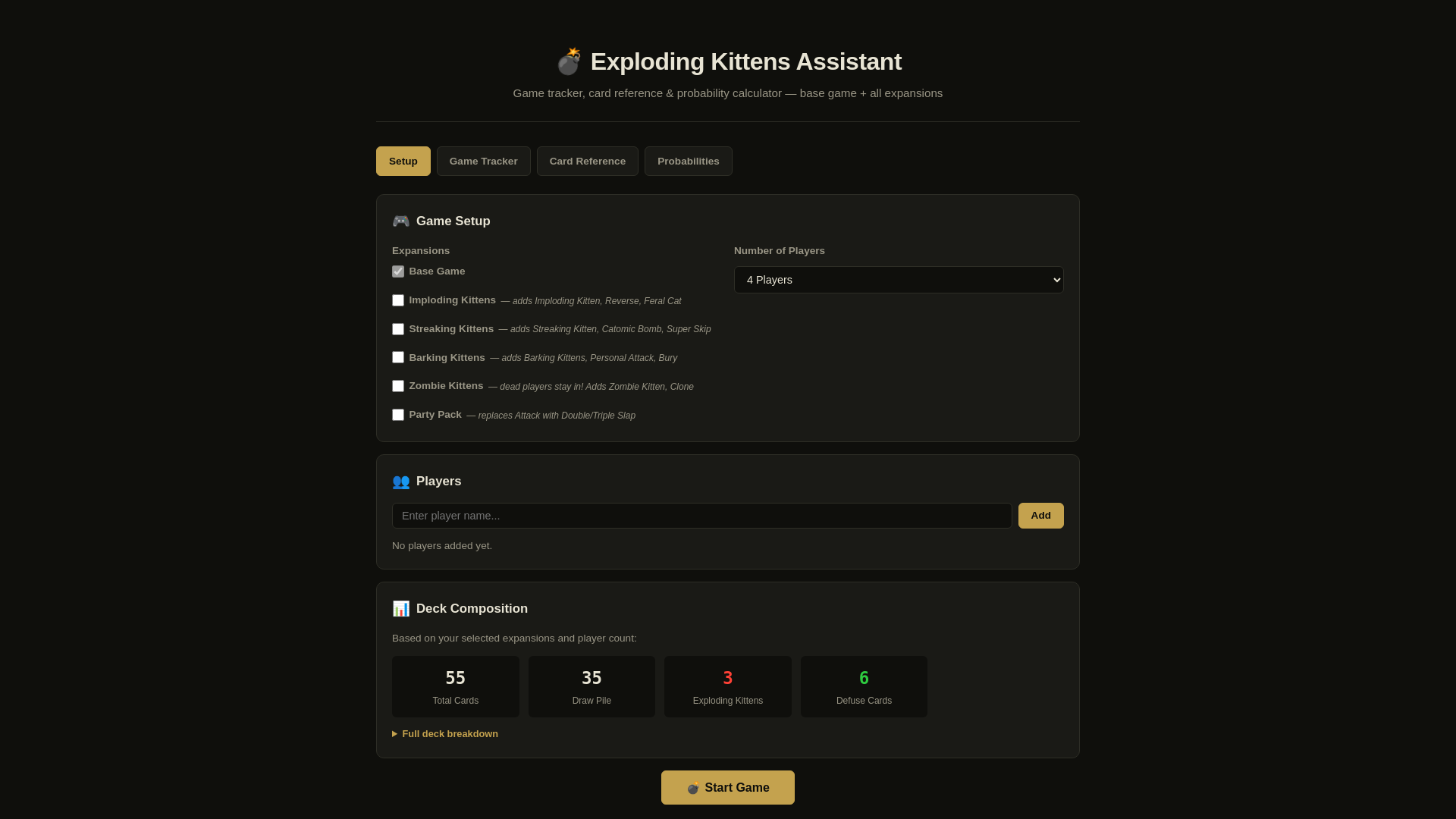 website screenshot of https://slop-exploding-kittens.pages.dev/
