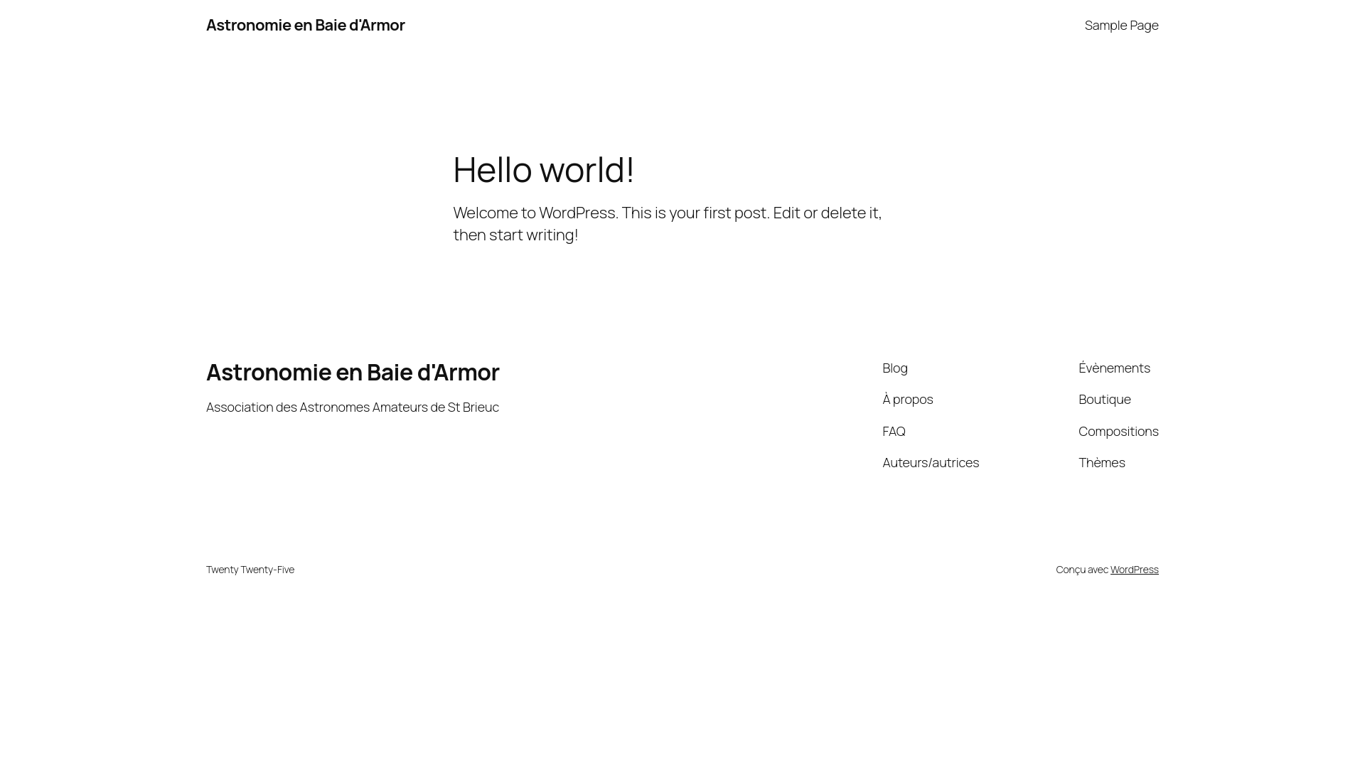 website screenshot of https://astroenbaiedarmor.fr