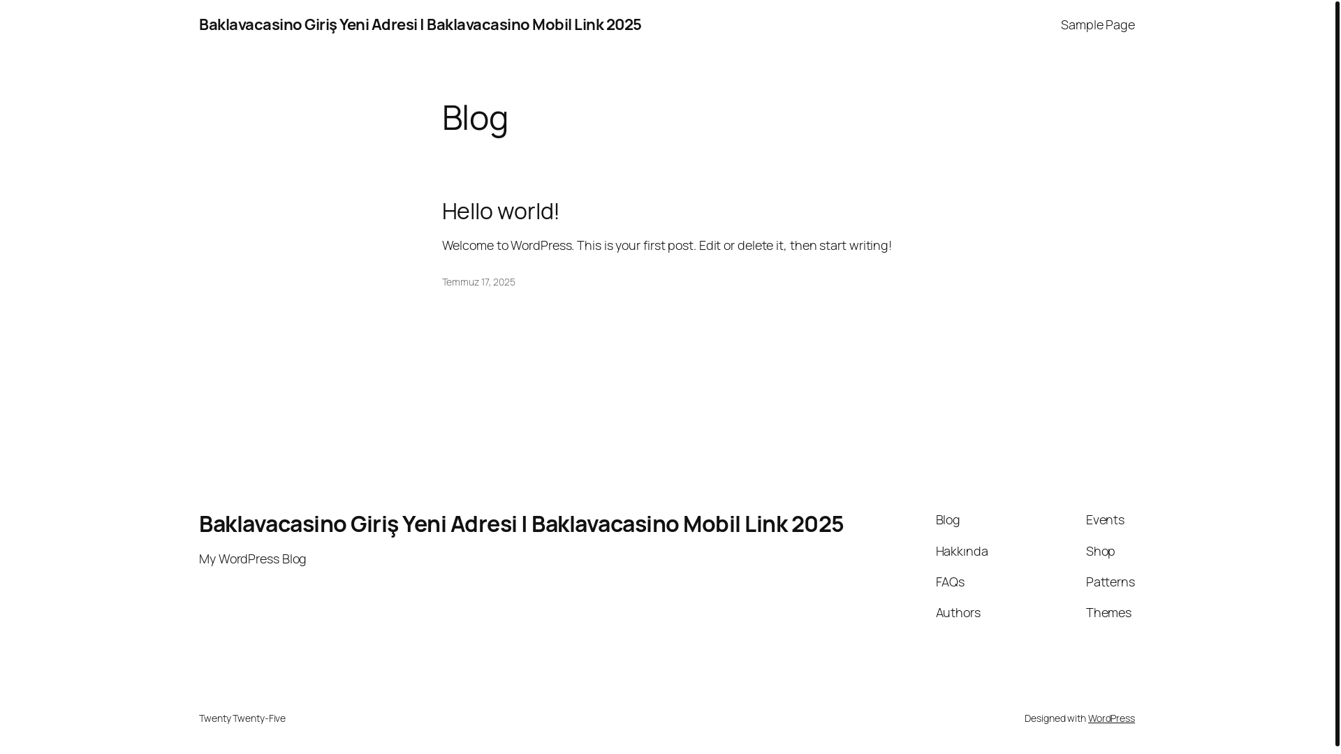 website screenshot of https://baklavacasino.info/