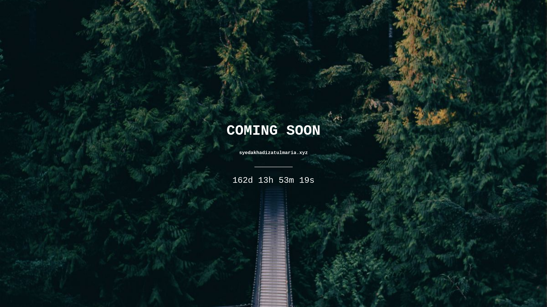 website screenshot of https://syedakhadizatulmaria.xyz/