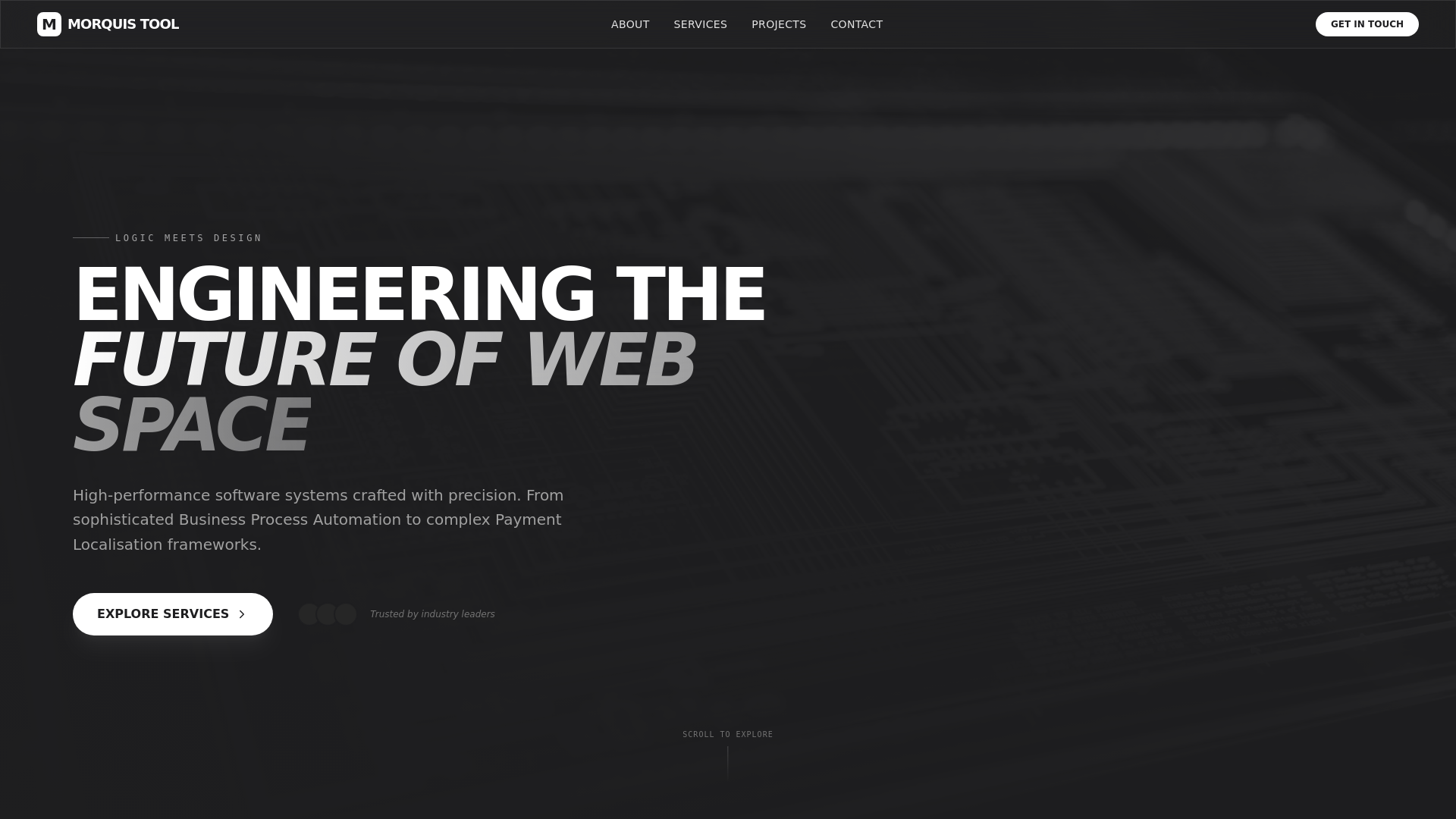 website screenshot of https://morquistool.com/