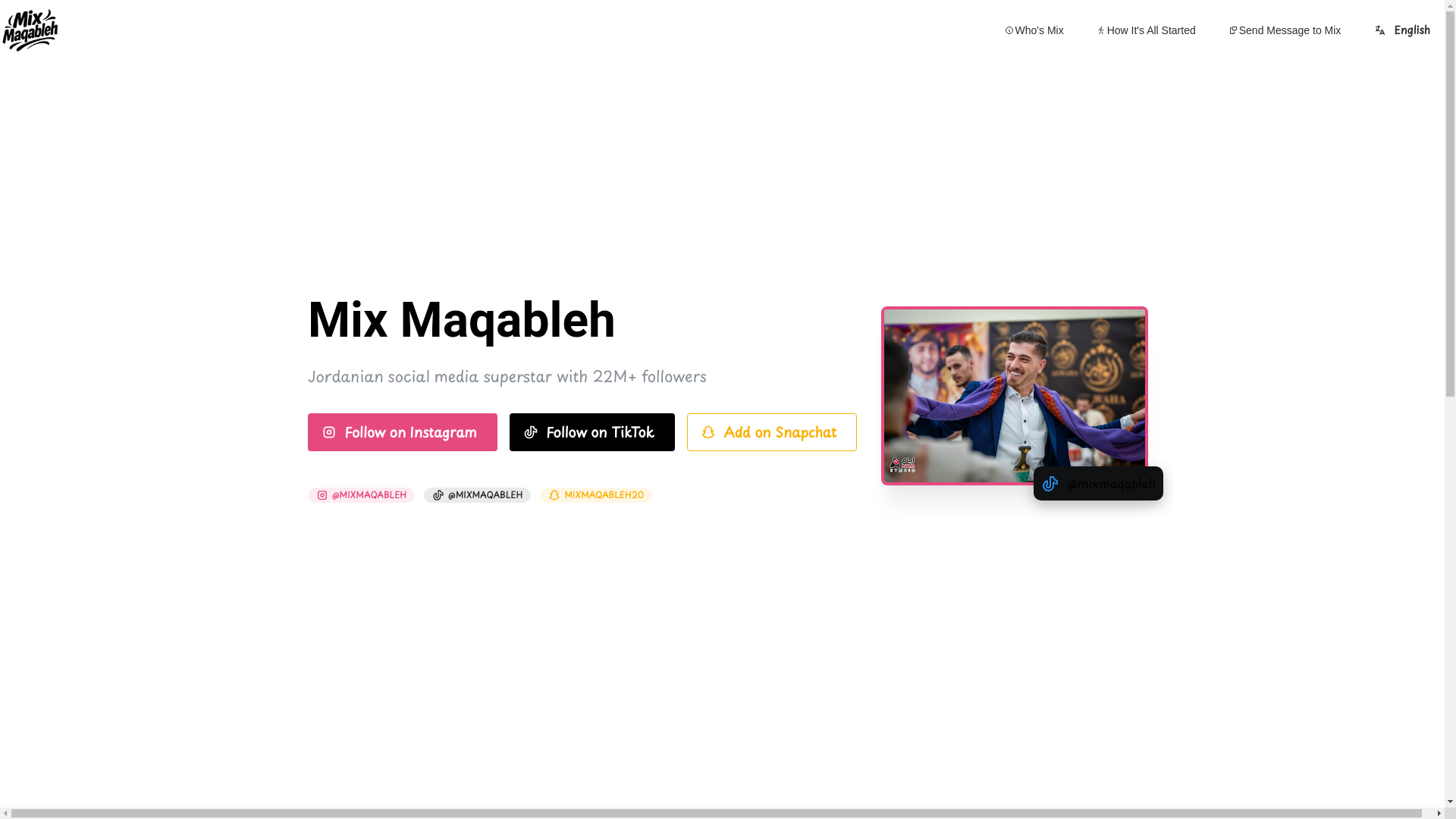 website screenshot of https://mixmaqableh.online/