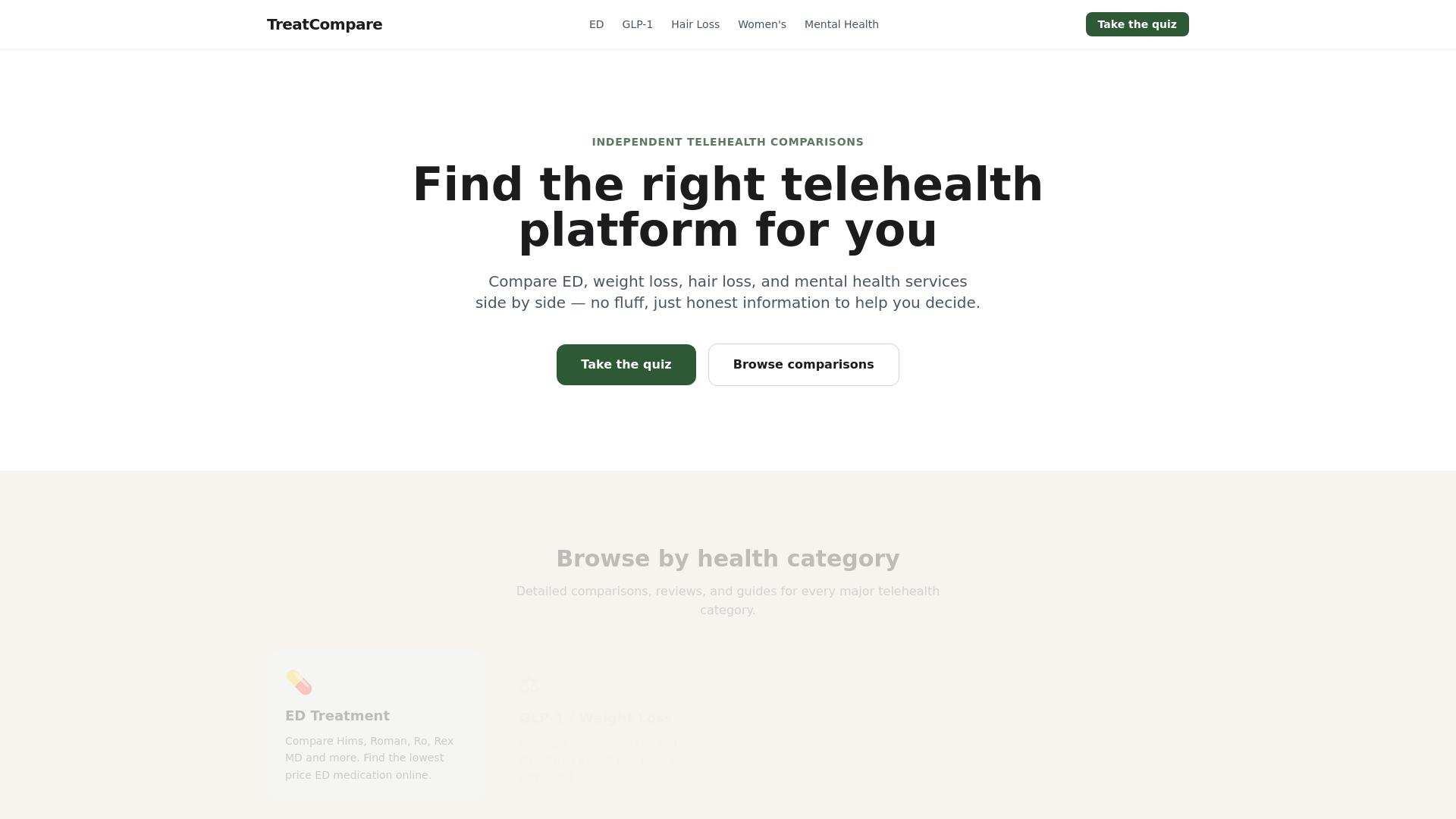 website screenshot of https://telehealthpick.com