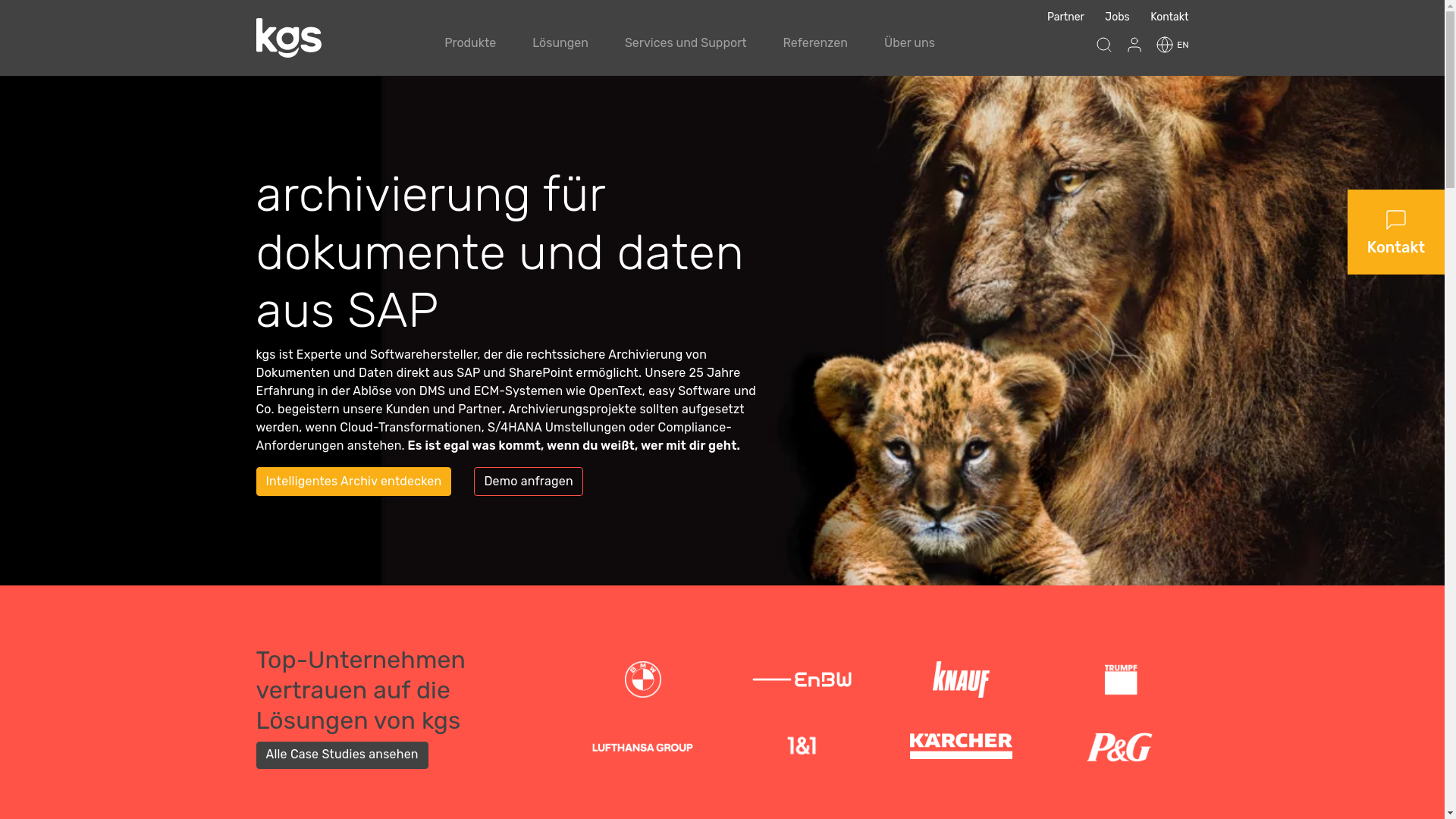 website screenshot of https://kgs-softwarelabs.com/