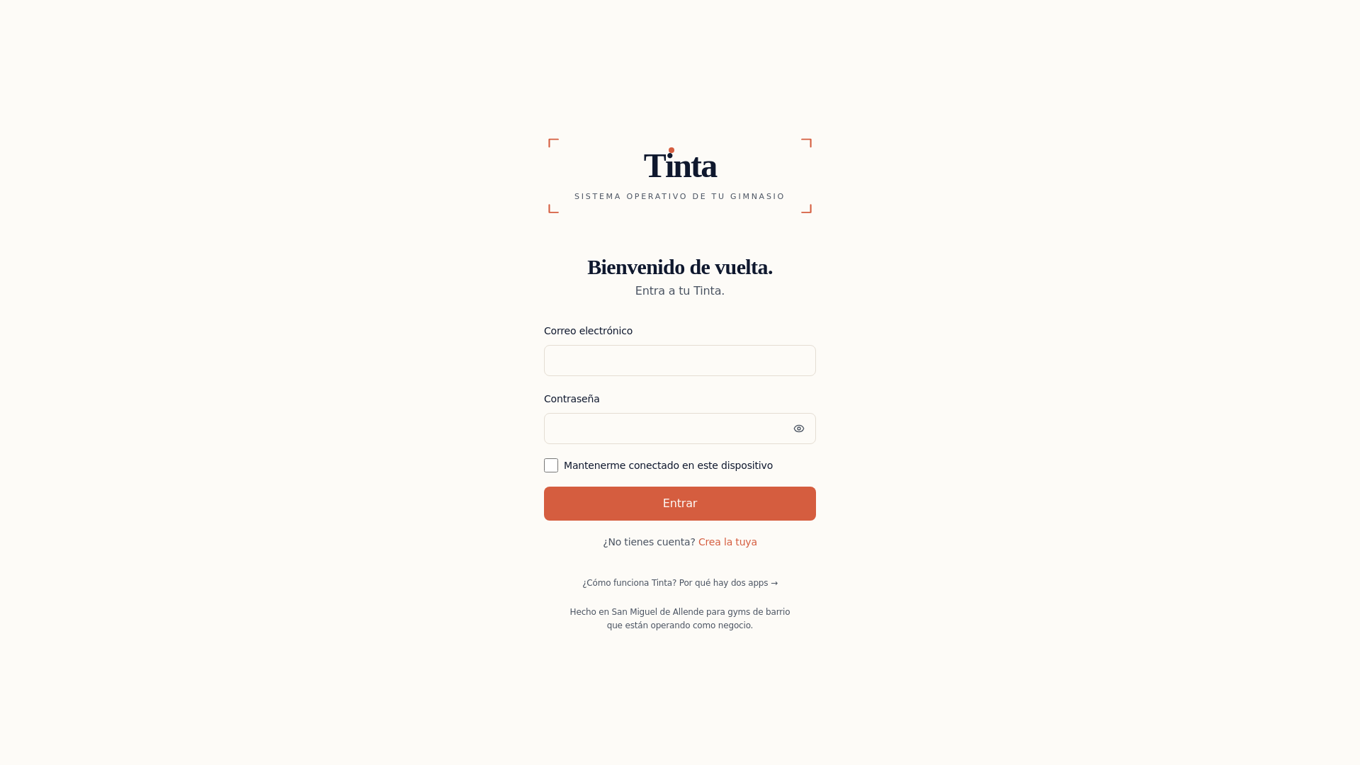website screenshot of https://tinta-dashboard.pages.dev/