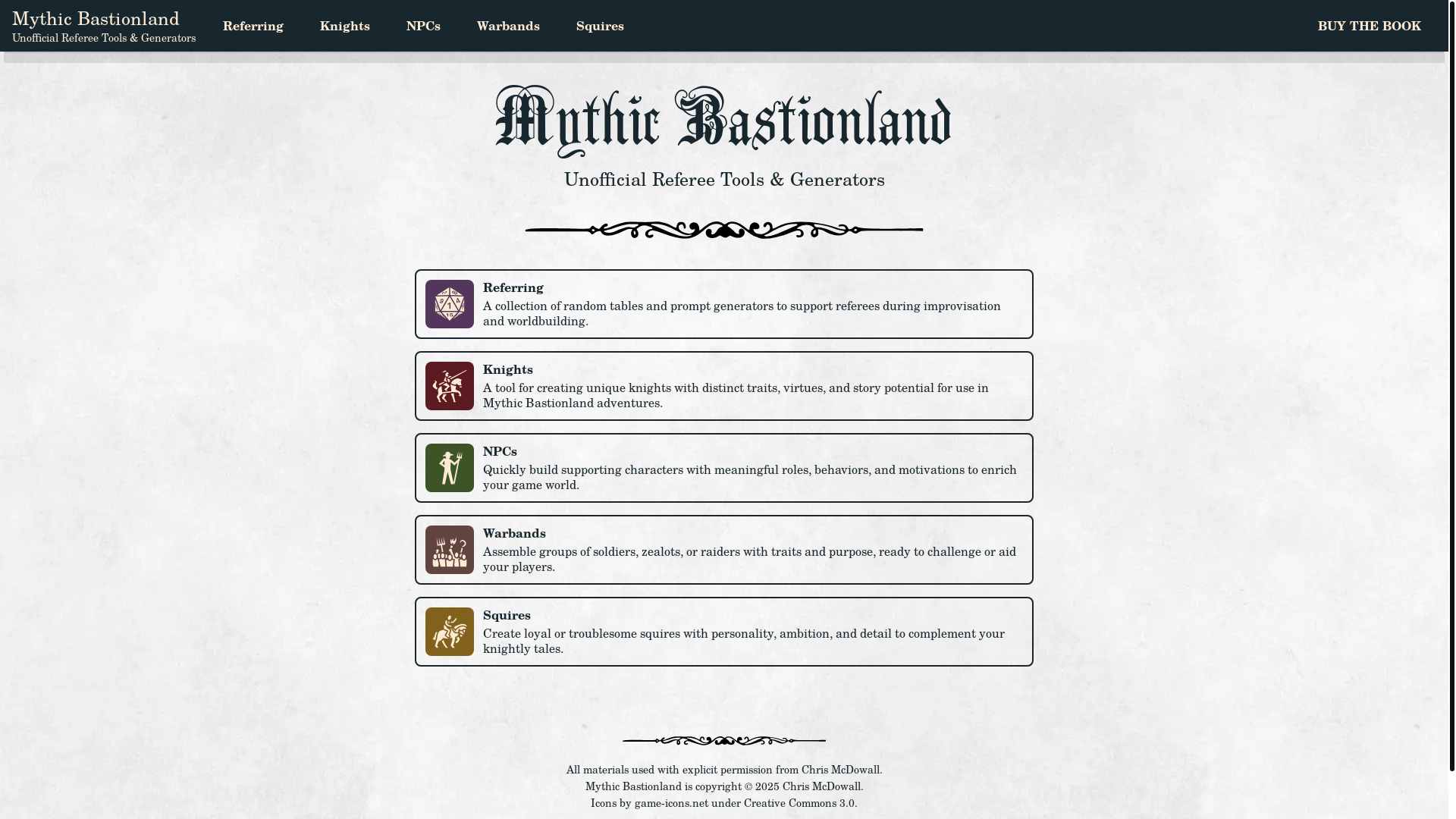 website screenshot of https://a-dark-place-mythic-bastionland.pages.dev/