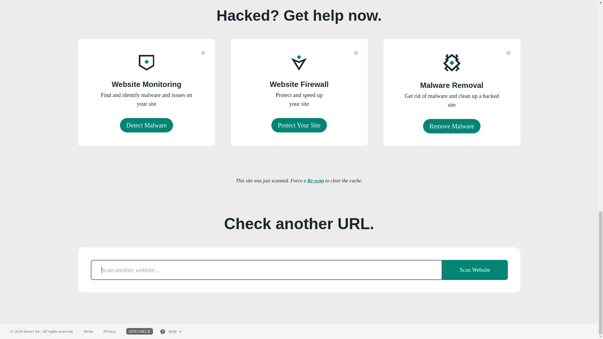 website screenshot of https://sitecheck.sucuri.net/results/cutx.me