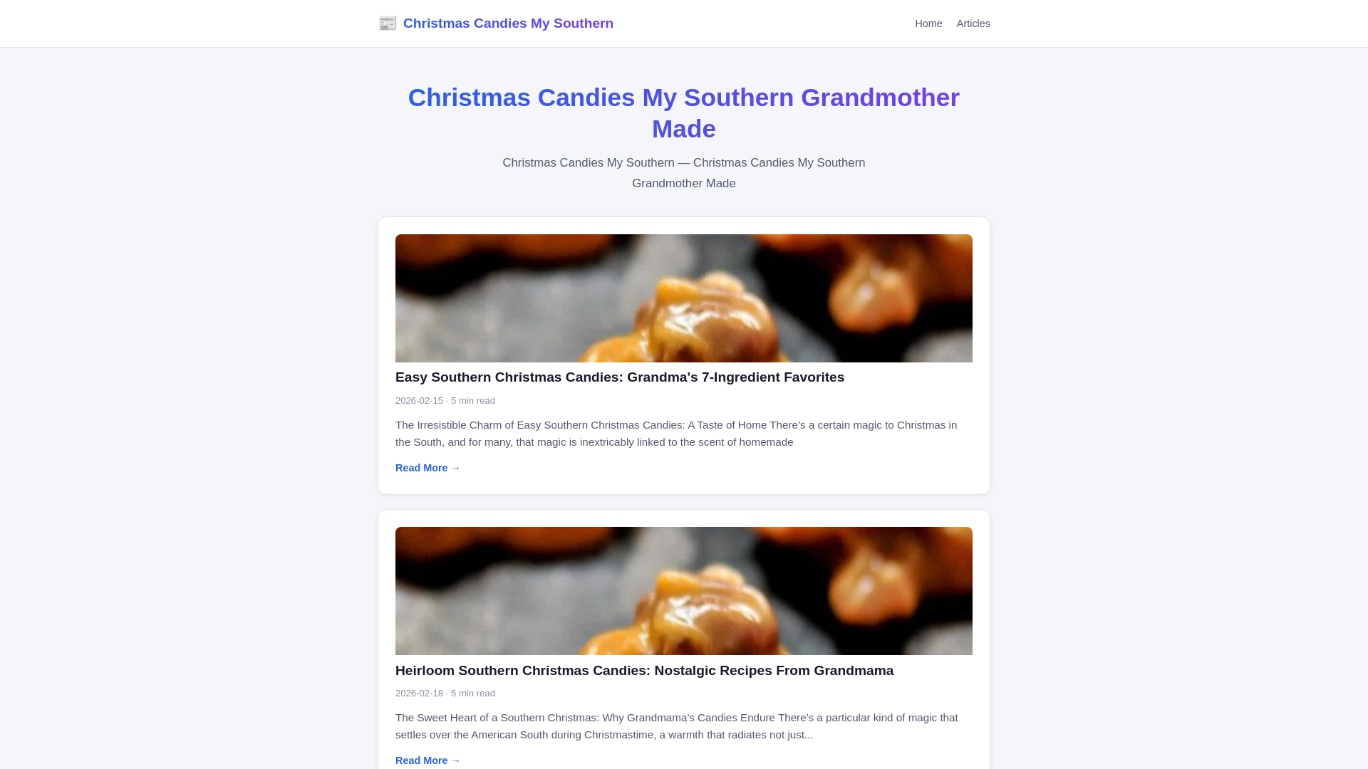 website screenshot of https://christmas-candies-my-southern-grandmother-made.pages.dev/
