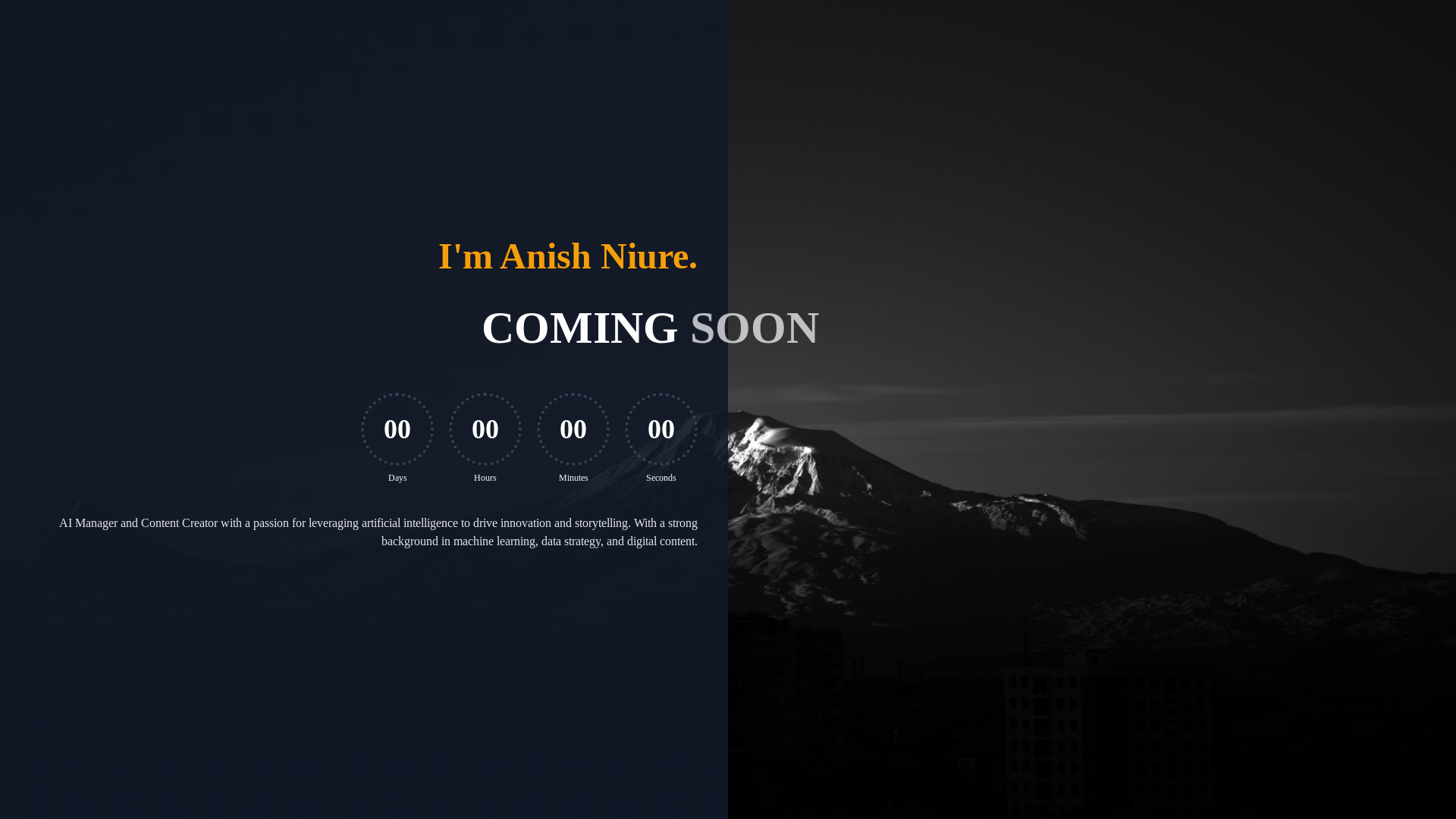 website screenshot of https://anishniure.pages.dev/