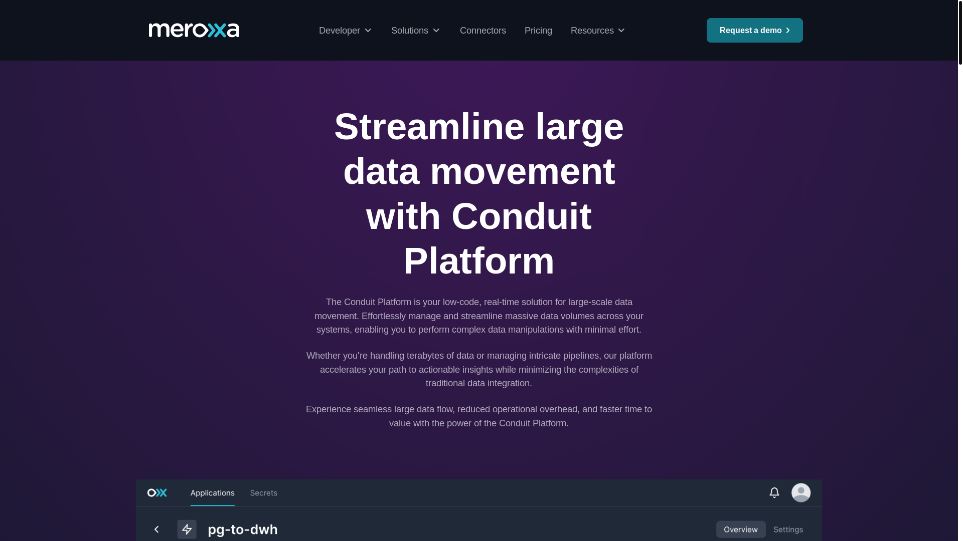 website screenshot of https://meroxa-com.pages.dev/
