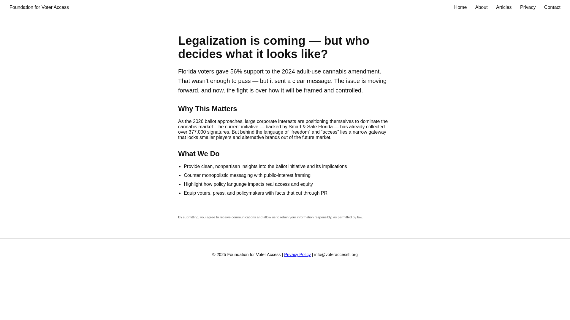 website screenshot of https://voteraccess11.pages.dev/
