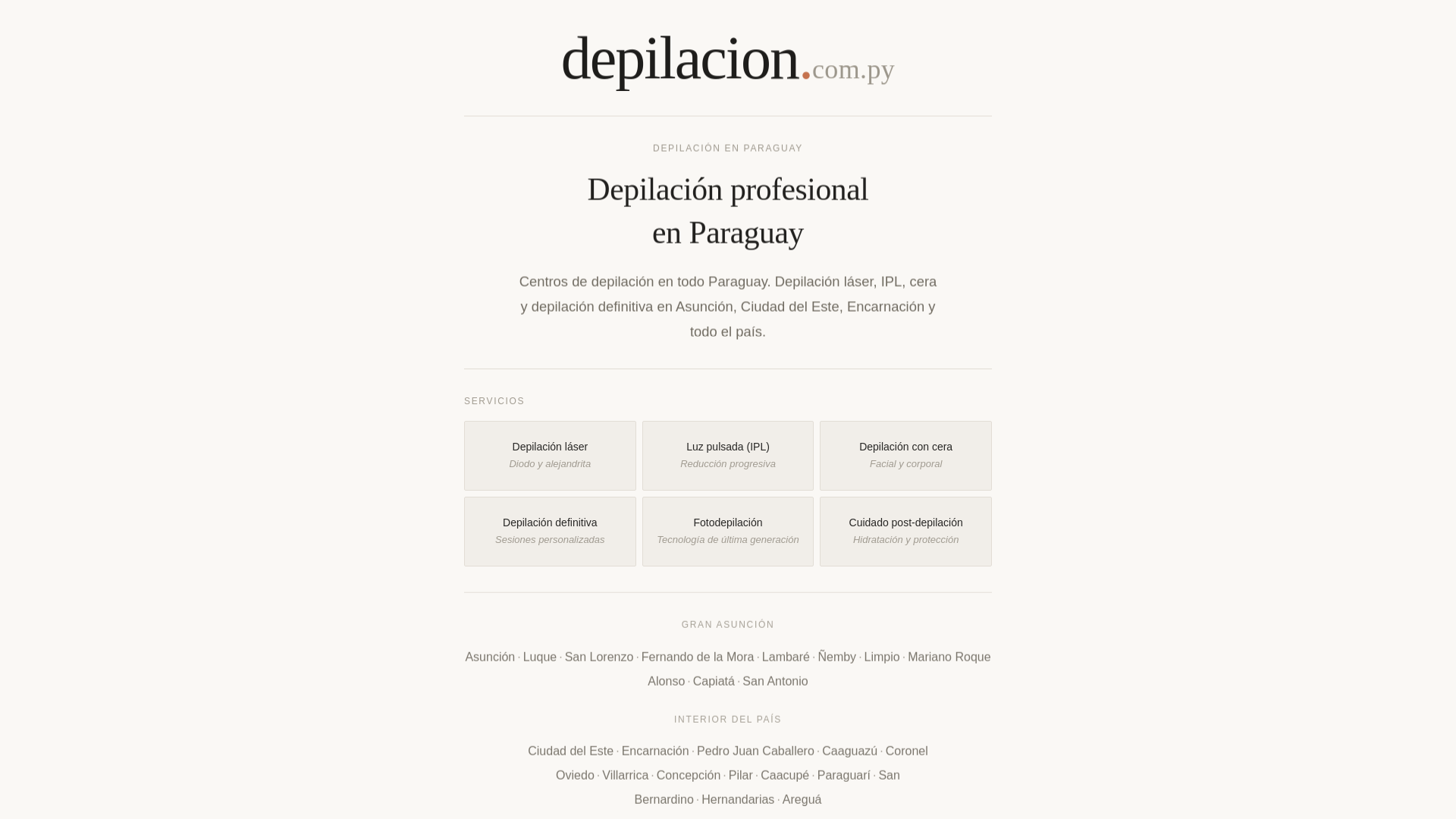 website screenshot of https://com-py-depilacion.pages.dev/