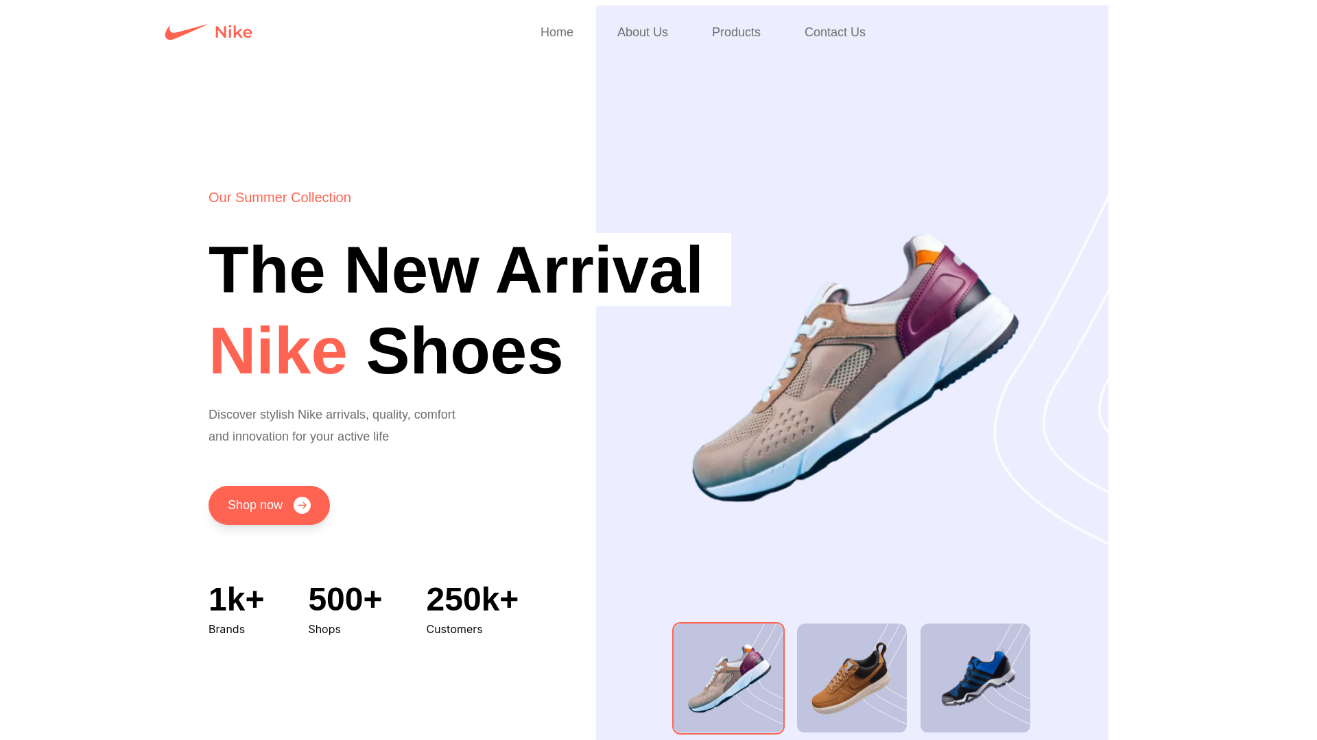website screenshot of https://nike-aykhan85.vercel.app