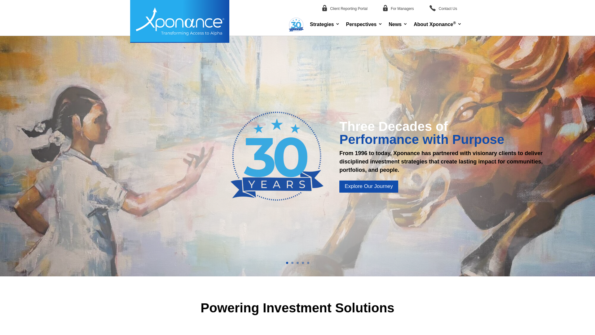 website screenshot of https://www.xponance.com