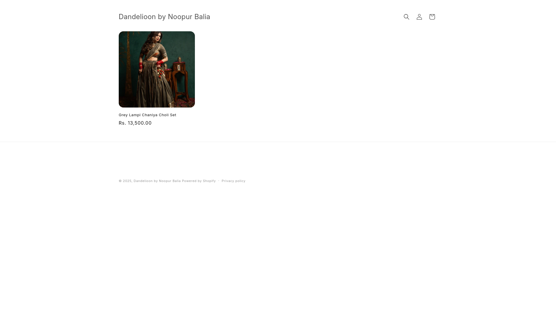 website screenshot of https://dandelioonbynoopurbalia.com/