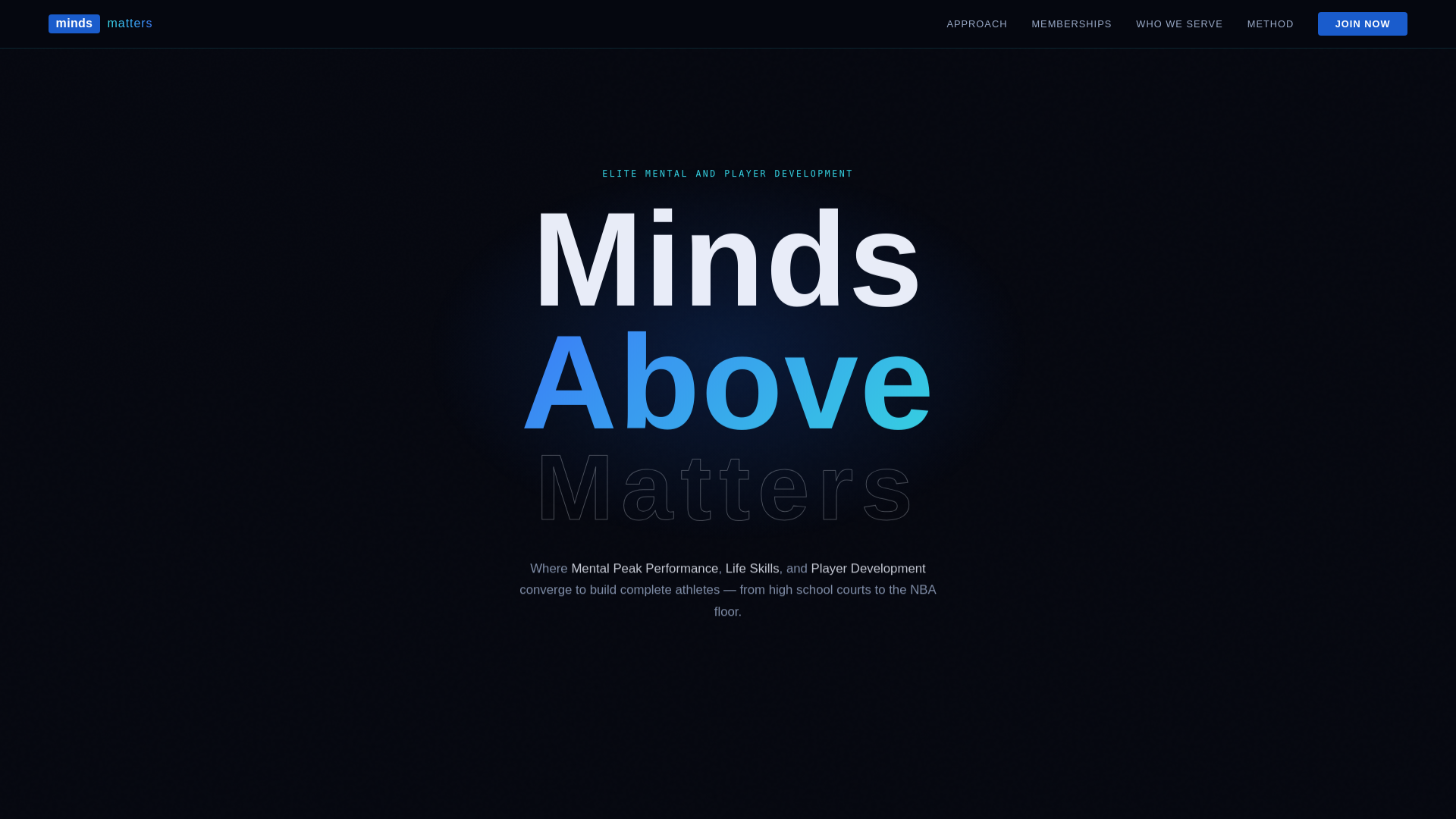 website screenshot of https://minds-above-matters.pages.dev/