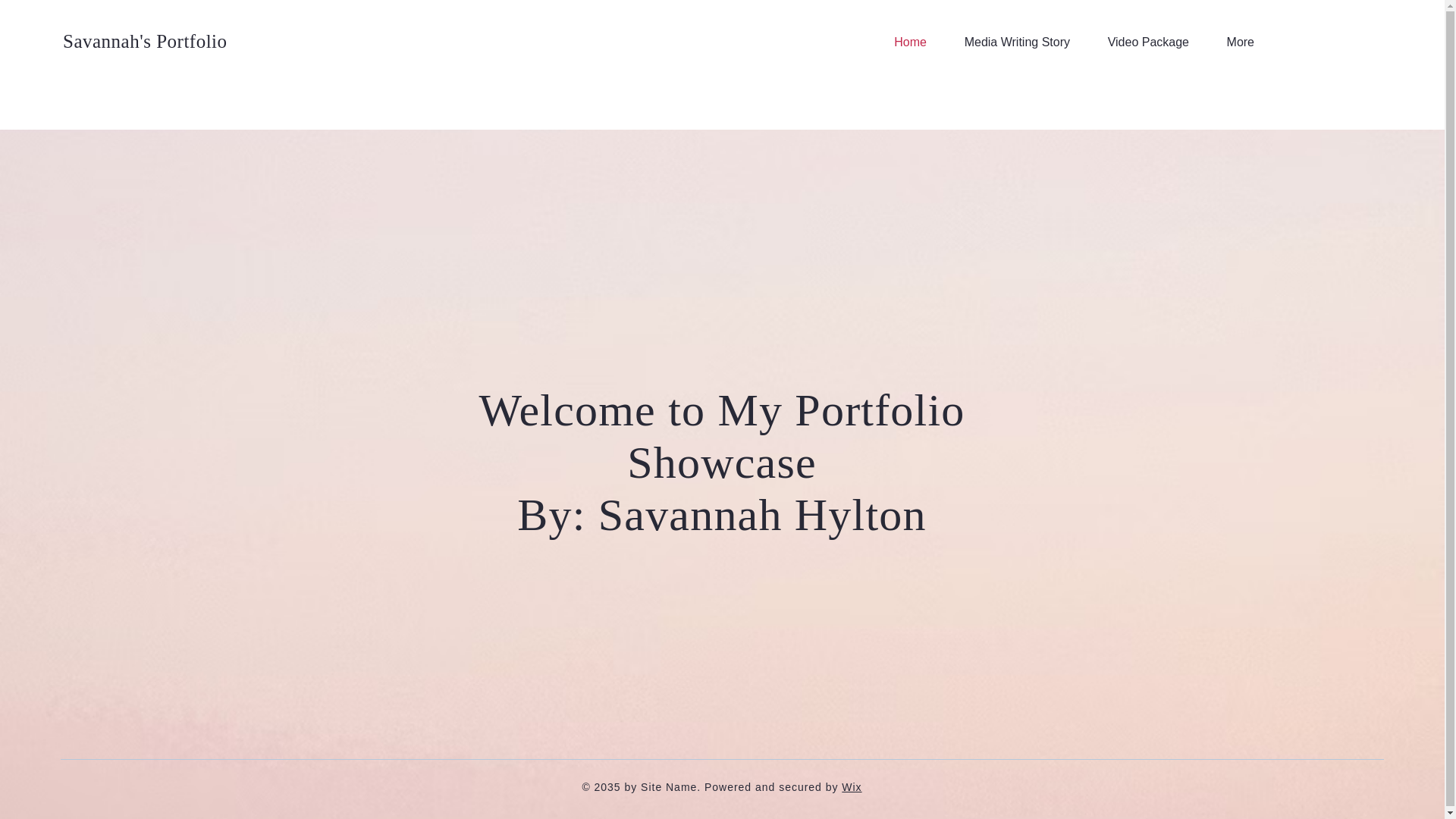 website screenshot of https://savannahsportfoliowebsite.com/