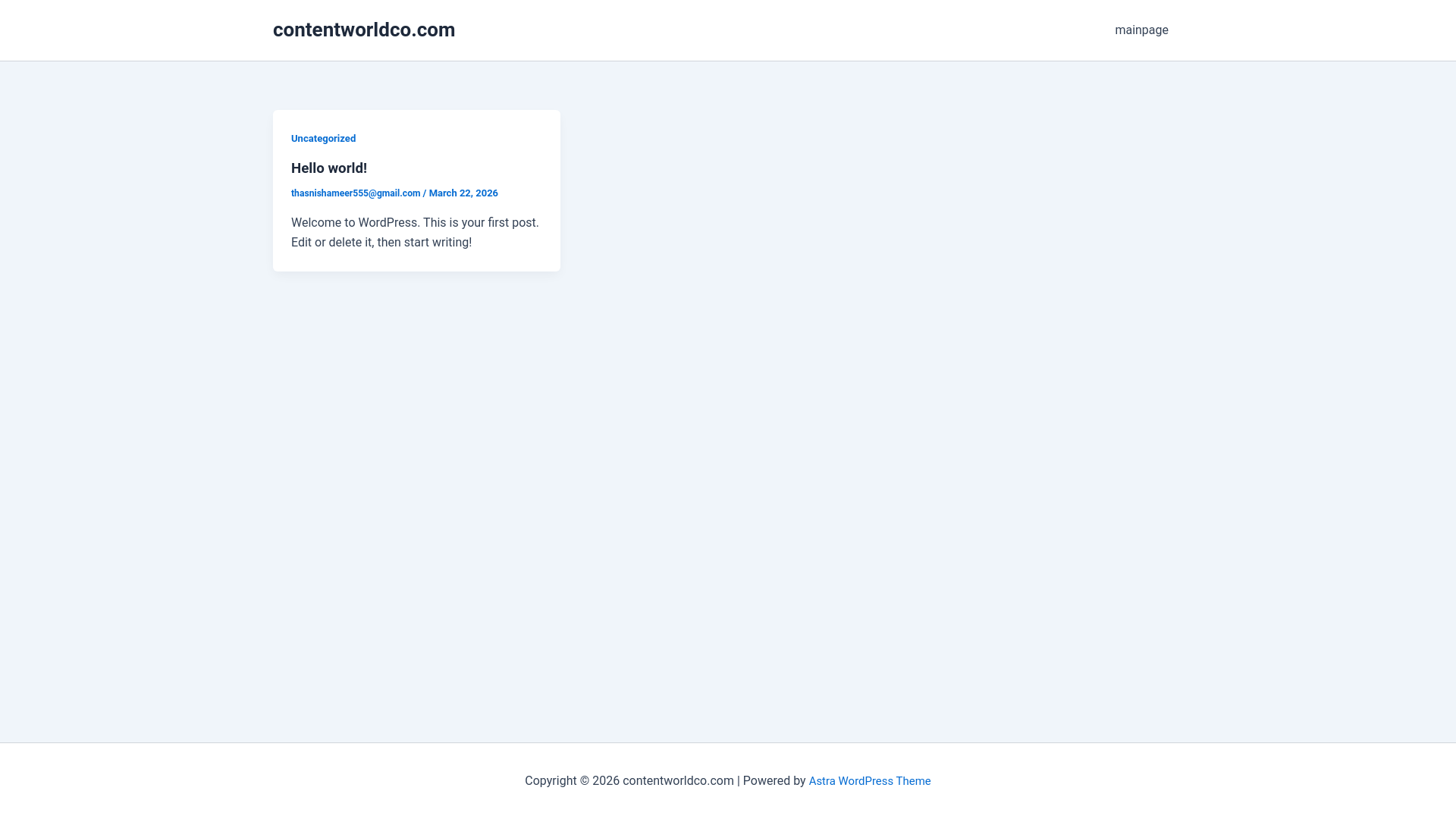 website screenshot of https://contentworldco.com/
