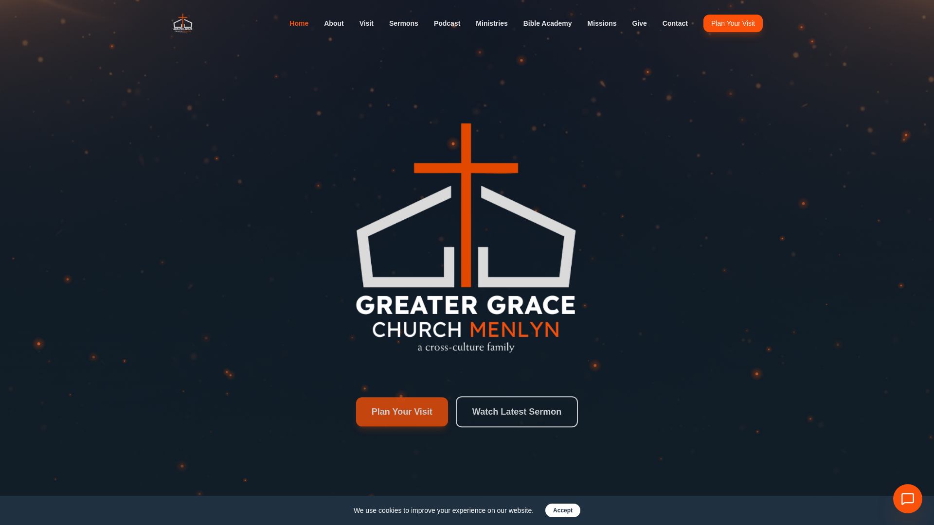 website screenshot of https://ggcmenlyn.church/