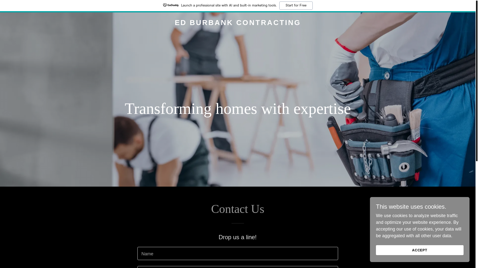 website screenshot of https://edburbankhomes.com/