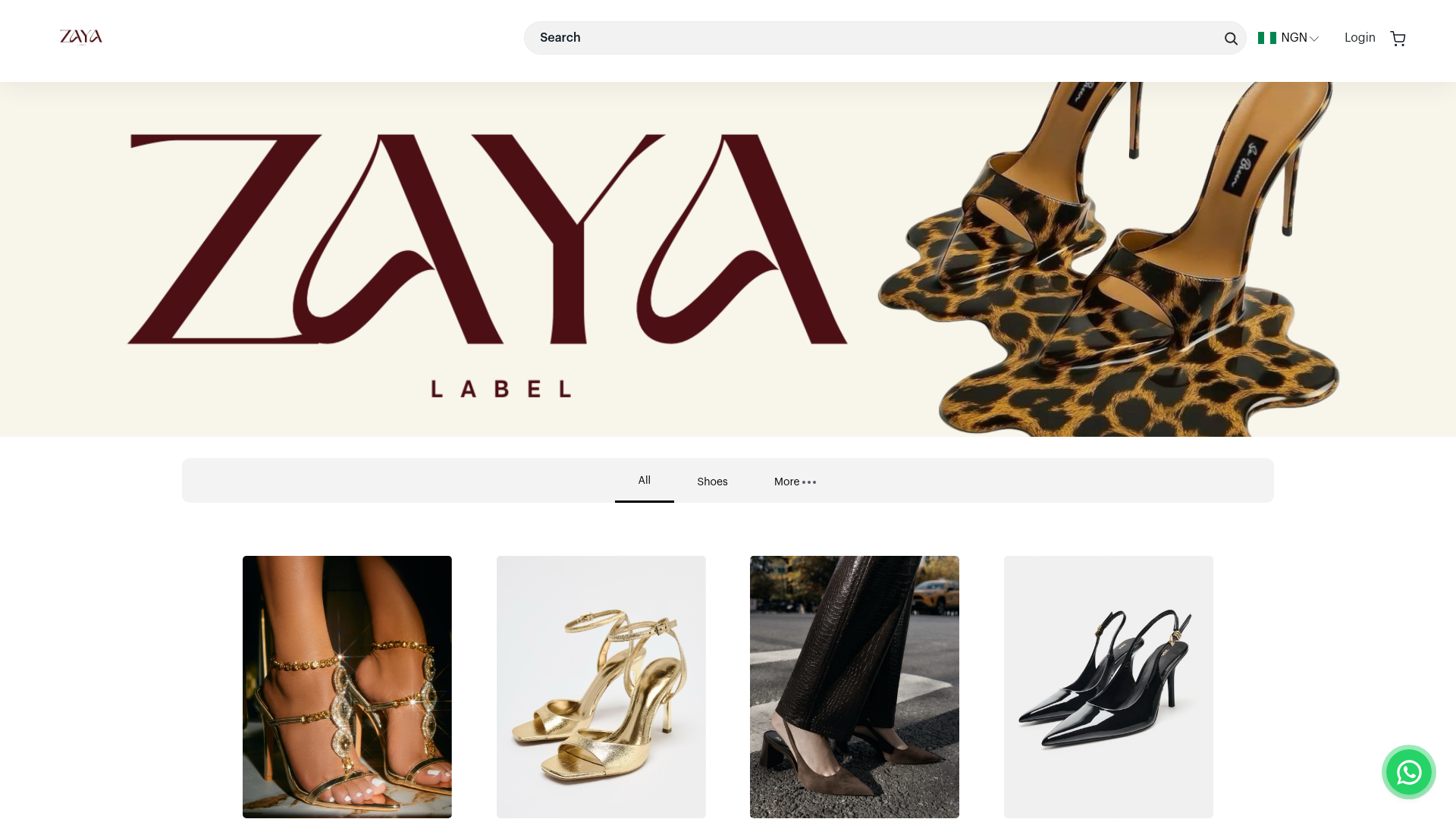 website screenshot of https://zayalabel.com/