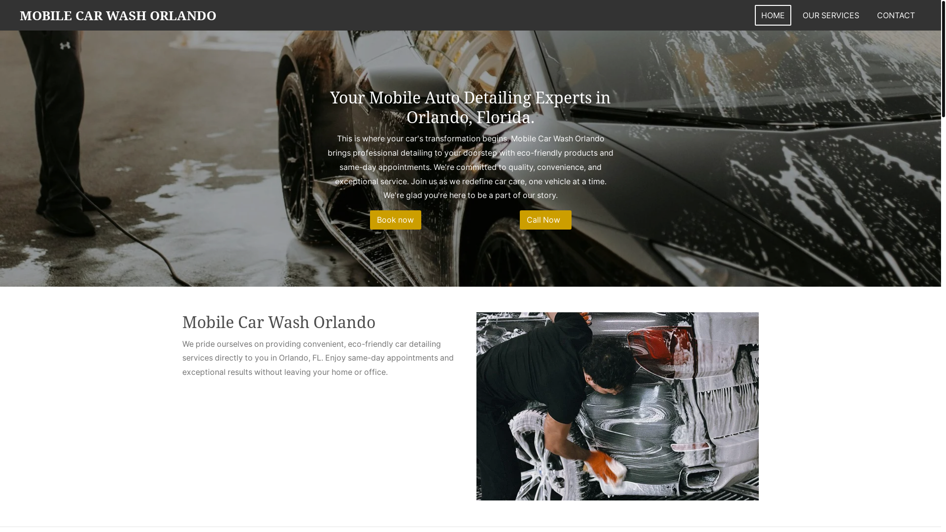 website screenshot of https://mobilecarwashorlando.com/