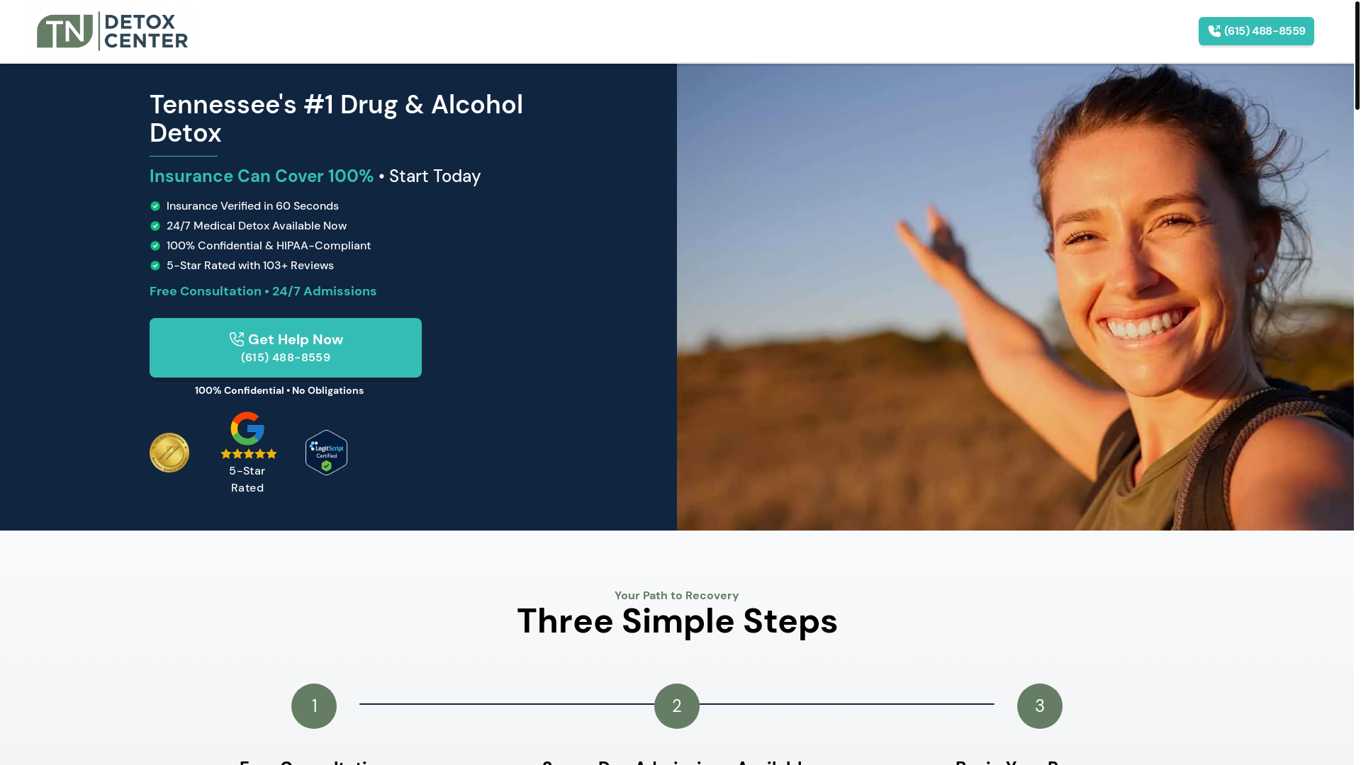 website screenshot of https://thhtndetox.pages.dev/