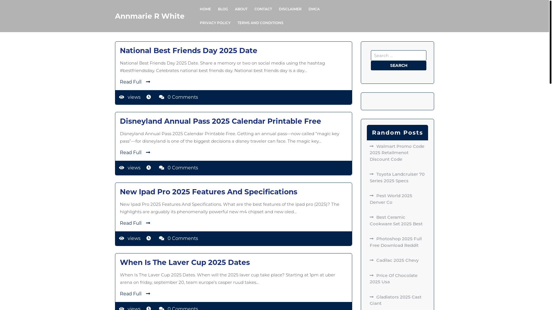 website screenshot of https://annmarierwhiter.pages.dev/