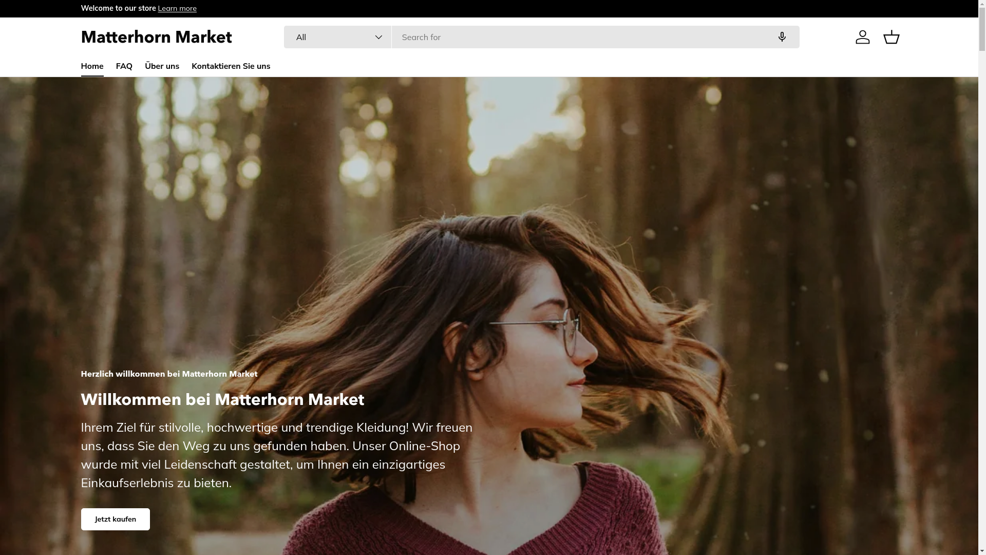 website screenshot of https://matterhornmarket.shop/