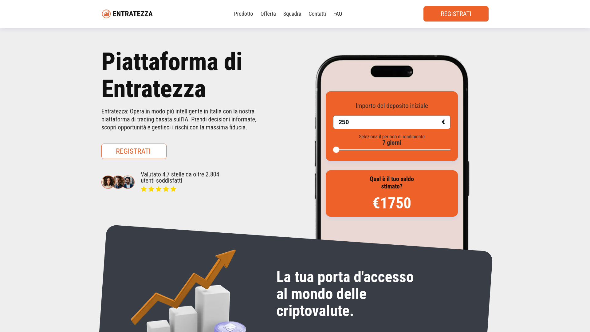 website screenshot of https://entratezza-ia.com