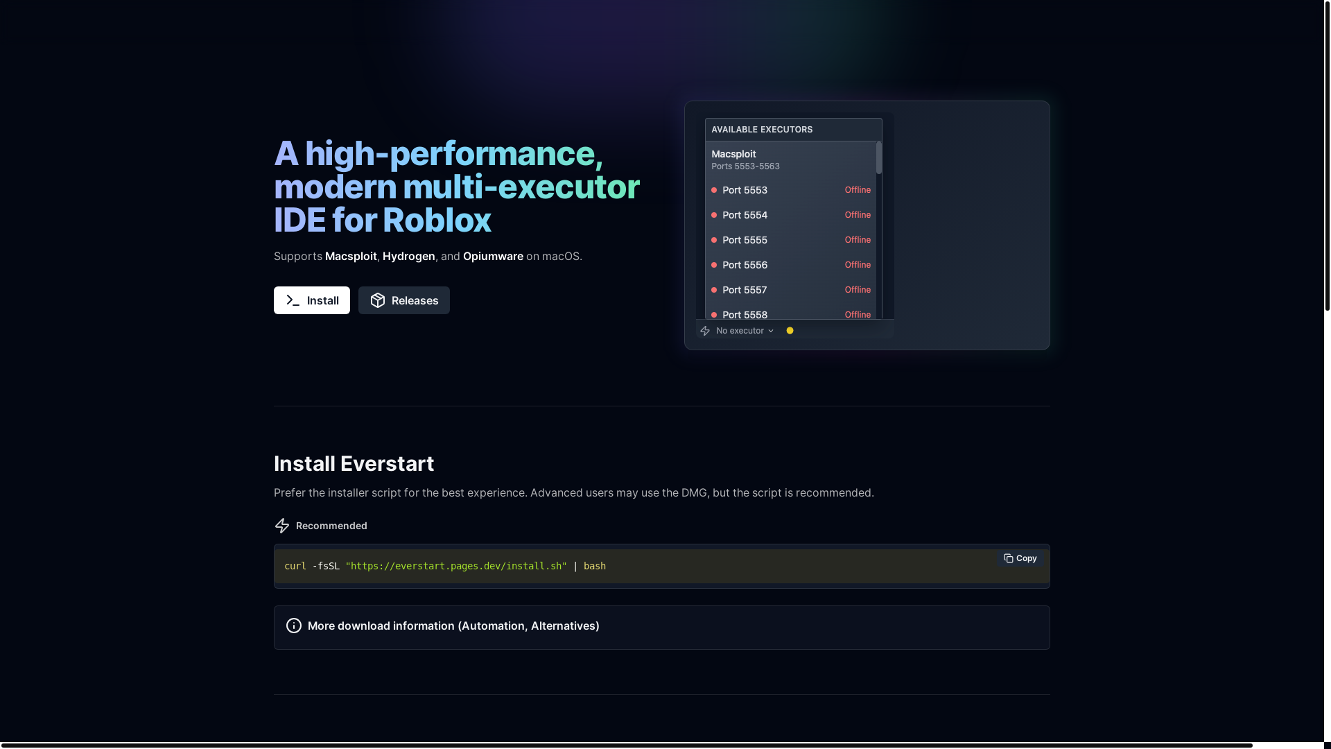 website screenshot of https://everstart.pages.dev/