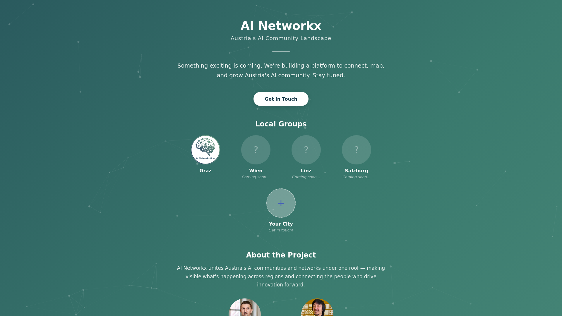 website screenshot of https://ai-networkx.at/