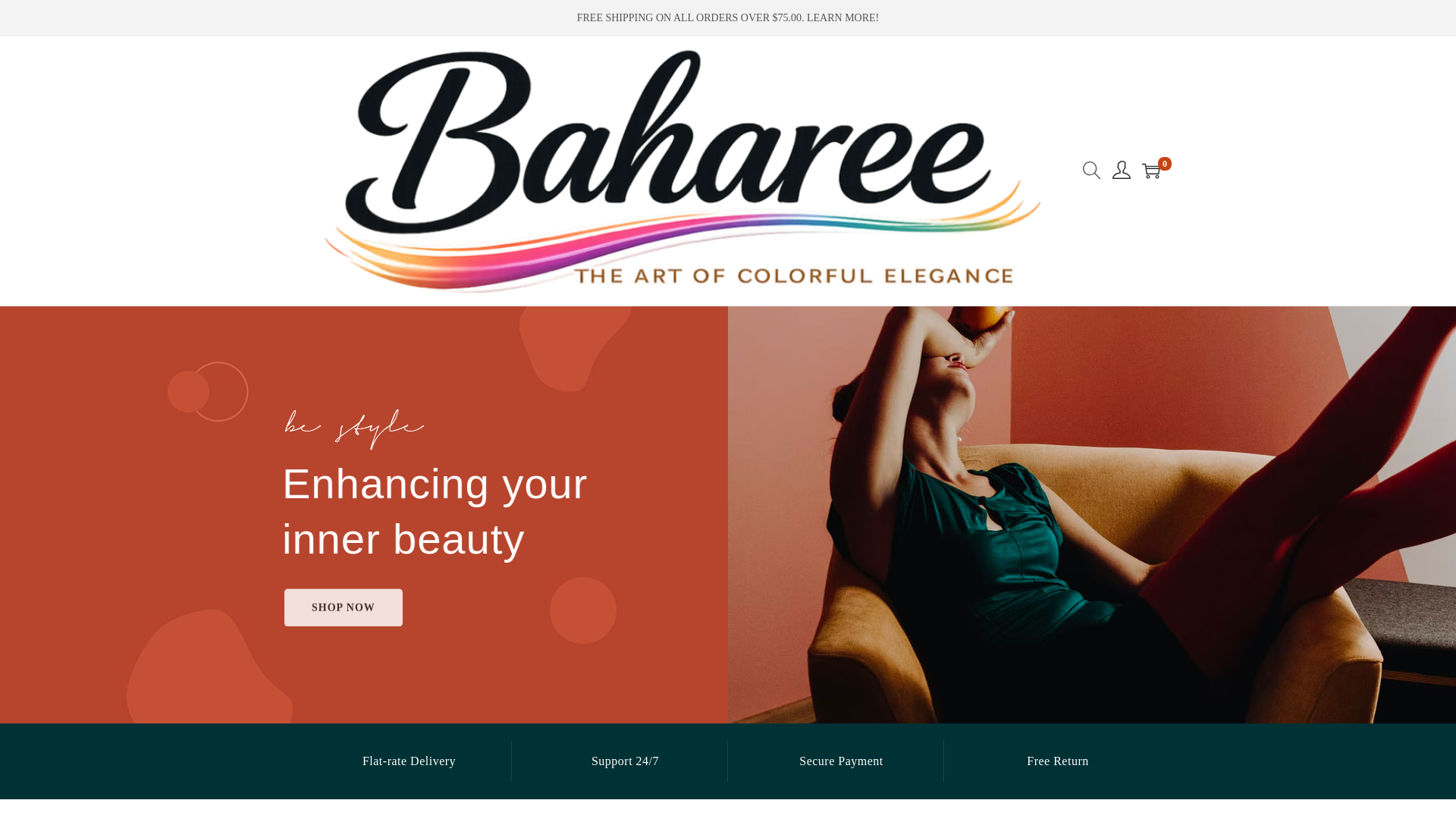 website screenshot of https://baharee.xyz/