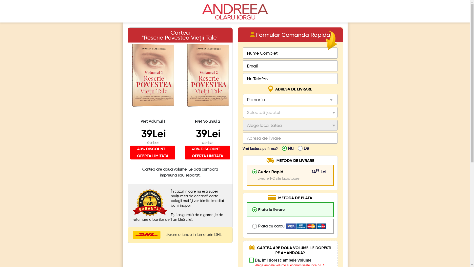 website screenshot of https://andreea-iorgu.ro/