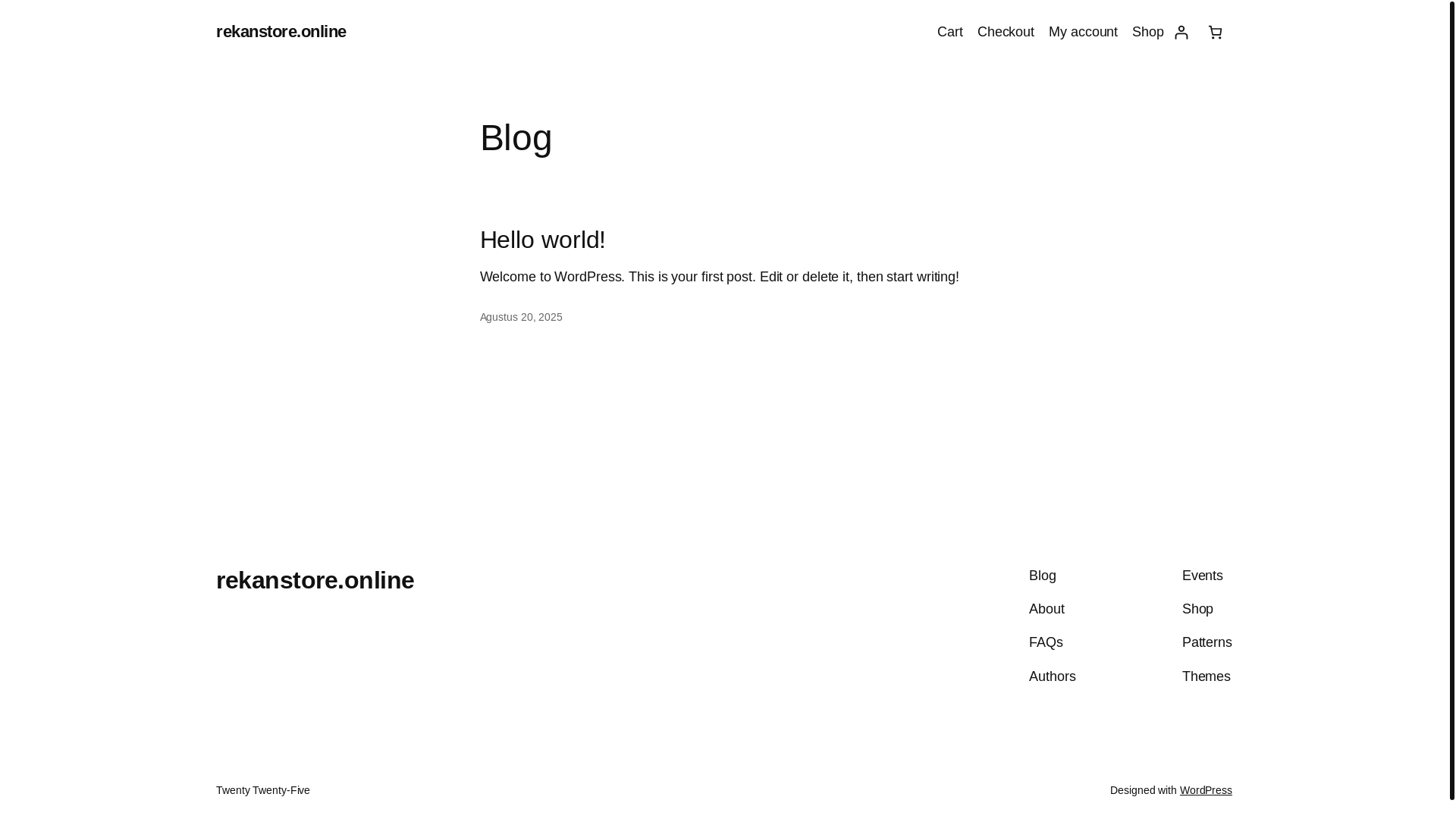 website screenshot of https://rekanstore.online/