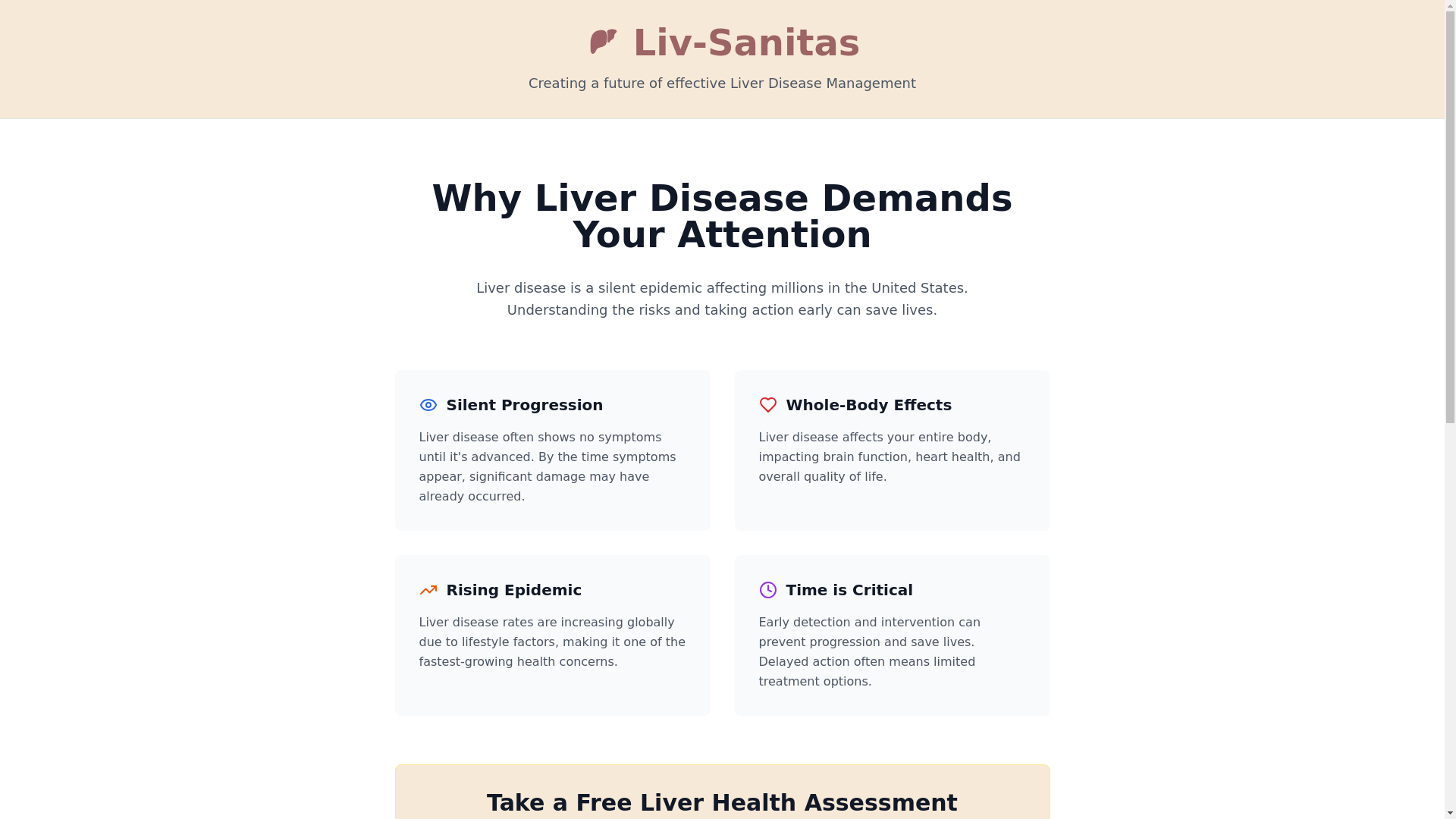 website screenshot of https://liv-sanitas.com/