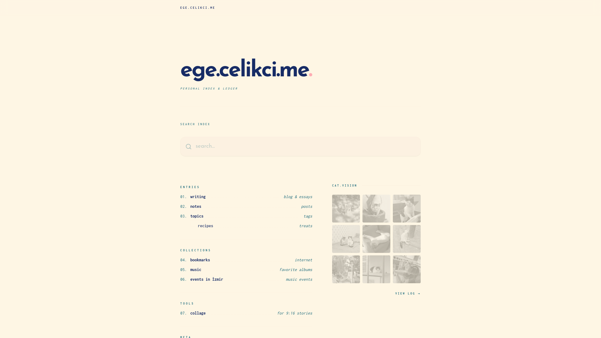 website screenshot of https://ege.celikci.me/