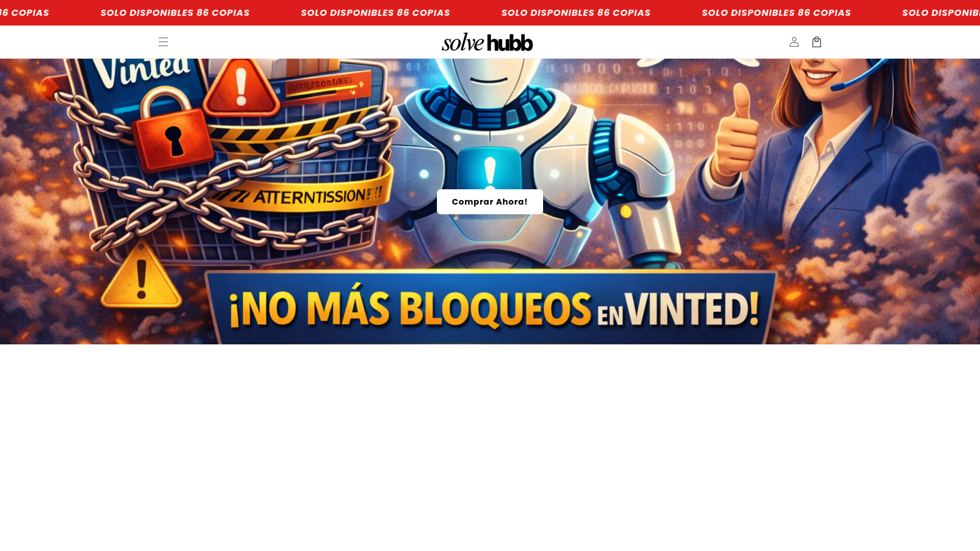 website screenshot of https://solvehubb.com/