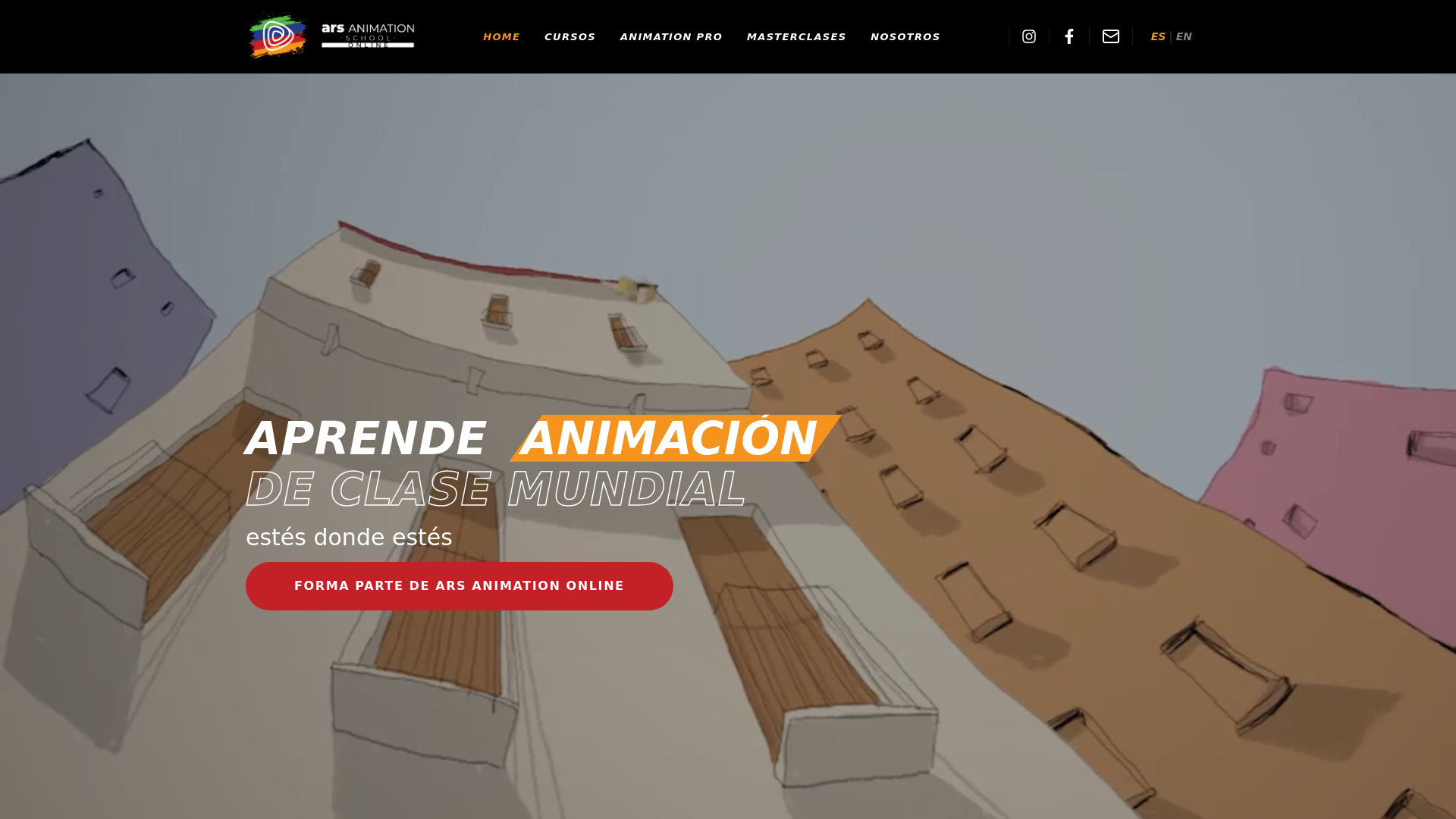 website screenshot of https://arsanimation.com/