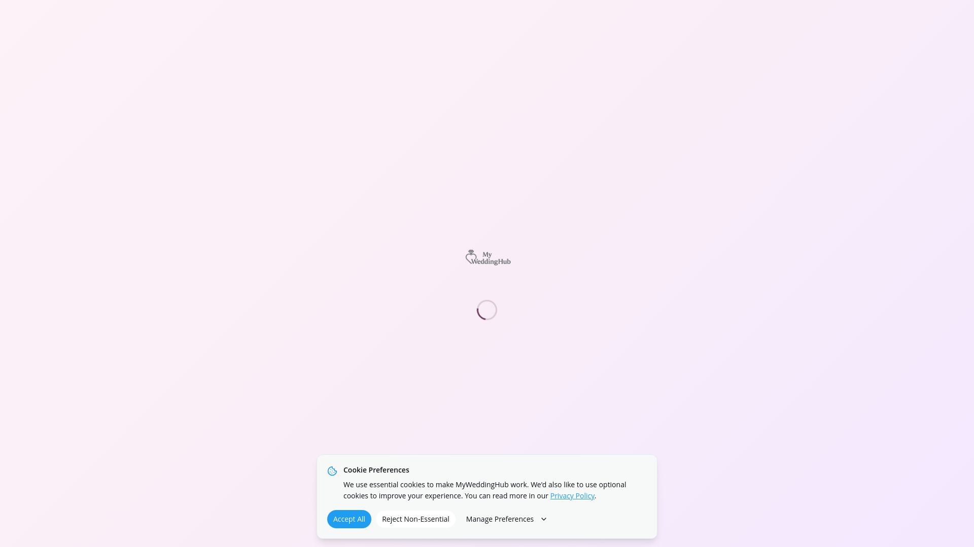 website screenshot of https://myweddinghub.ie/