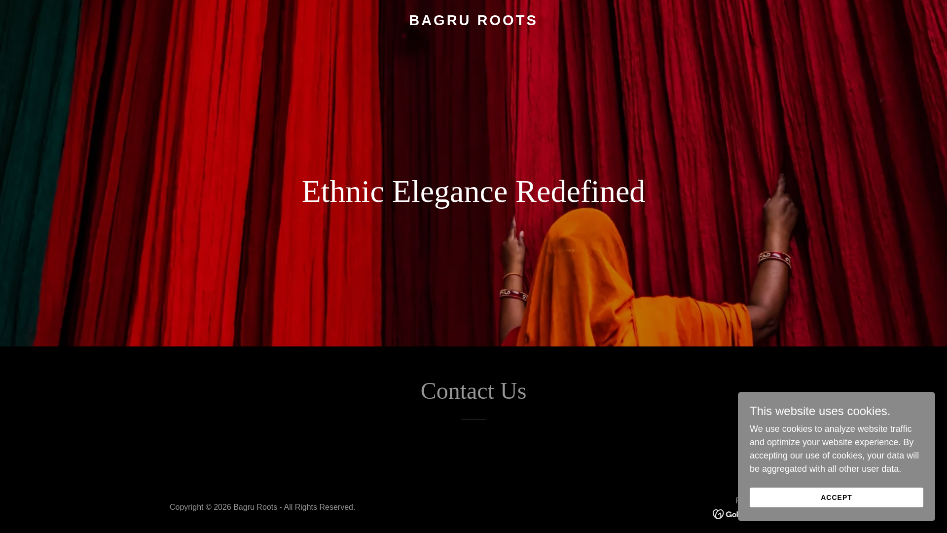 website screenshot of https://bagruroots.in/