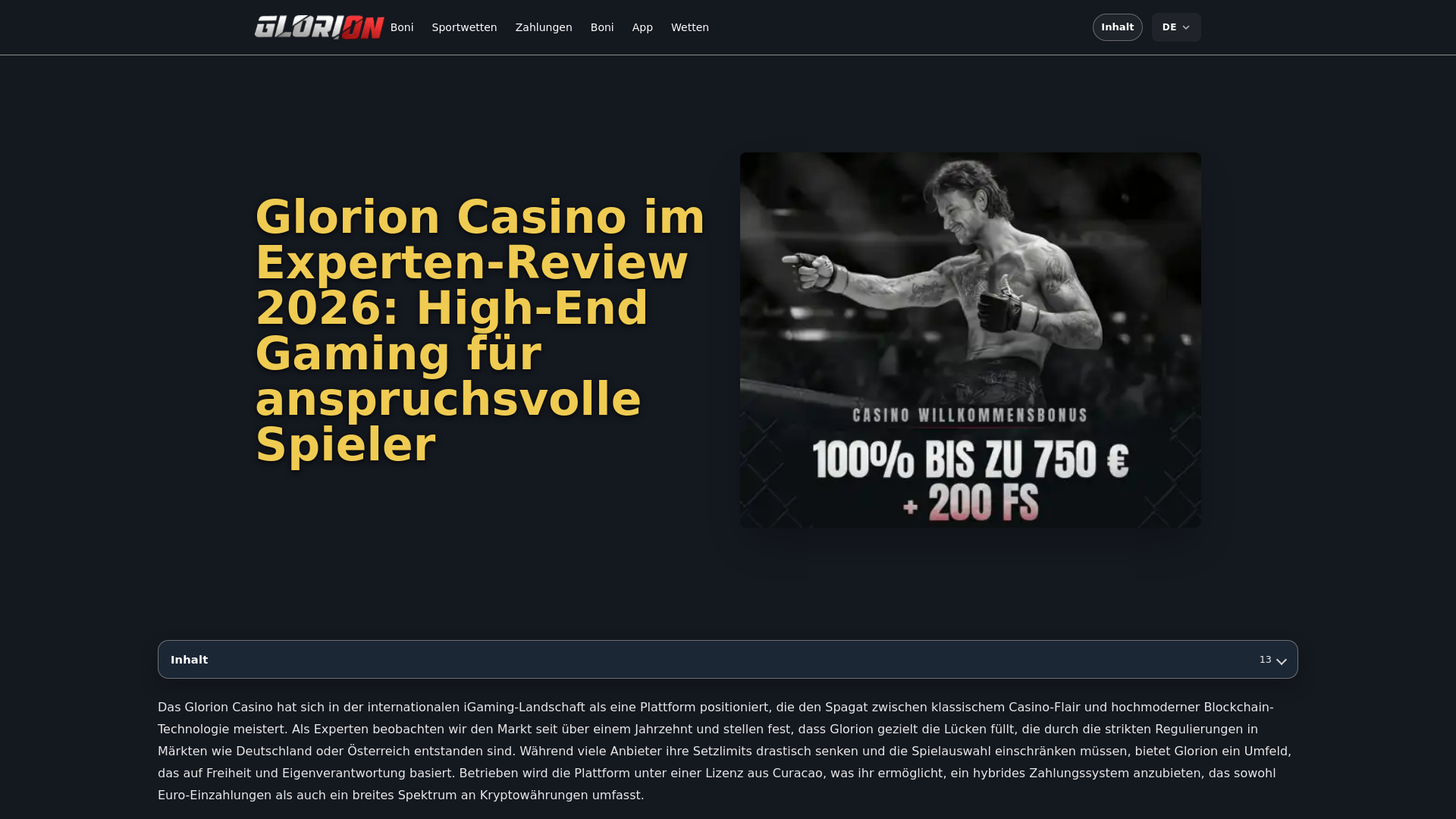 website screenshot of https://glorionlogin.com/