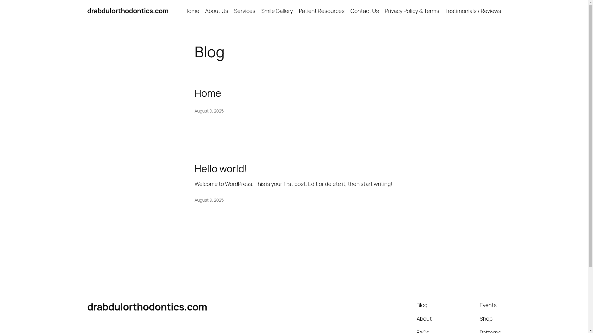 website screenshot of https://drabdulorthodontics.com/