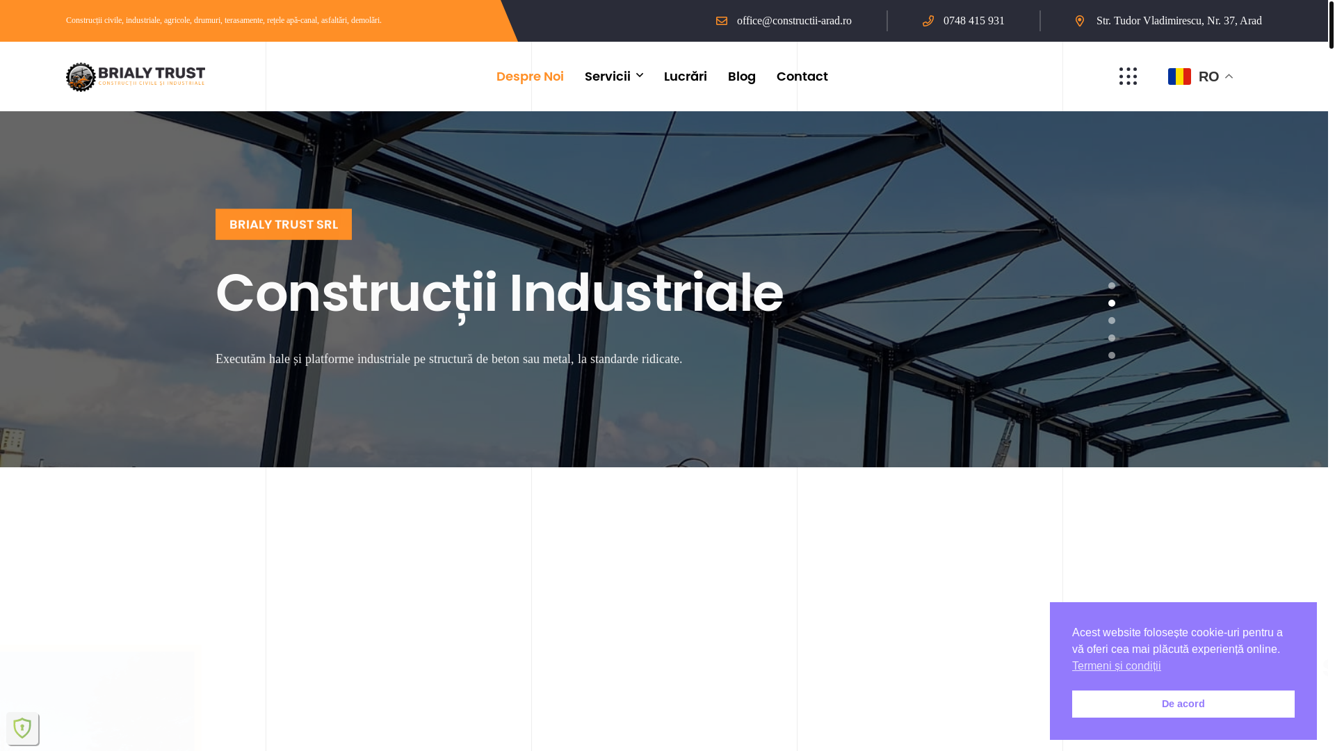 website screenshot of https://constructii-arad.ro/