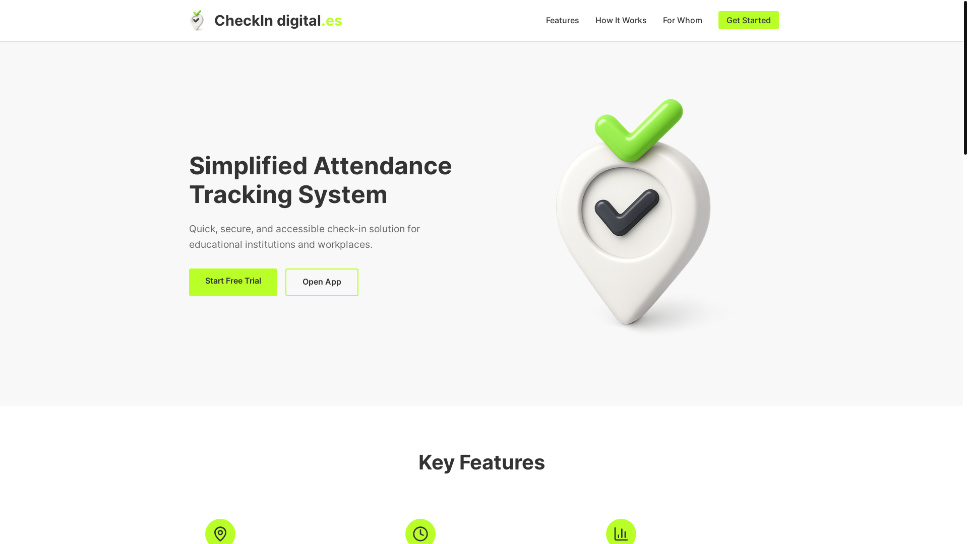 website screenshot of https://checkin-digital.pages.dev/
