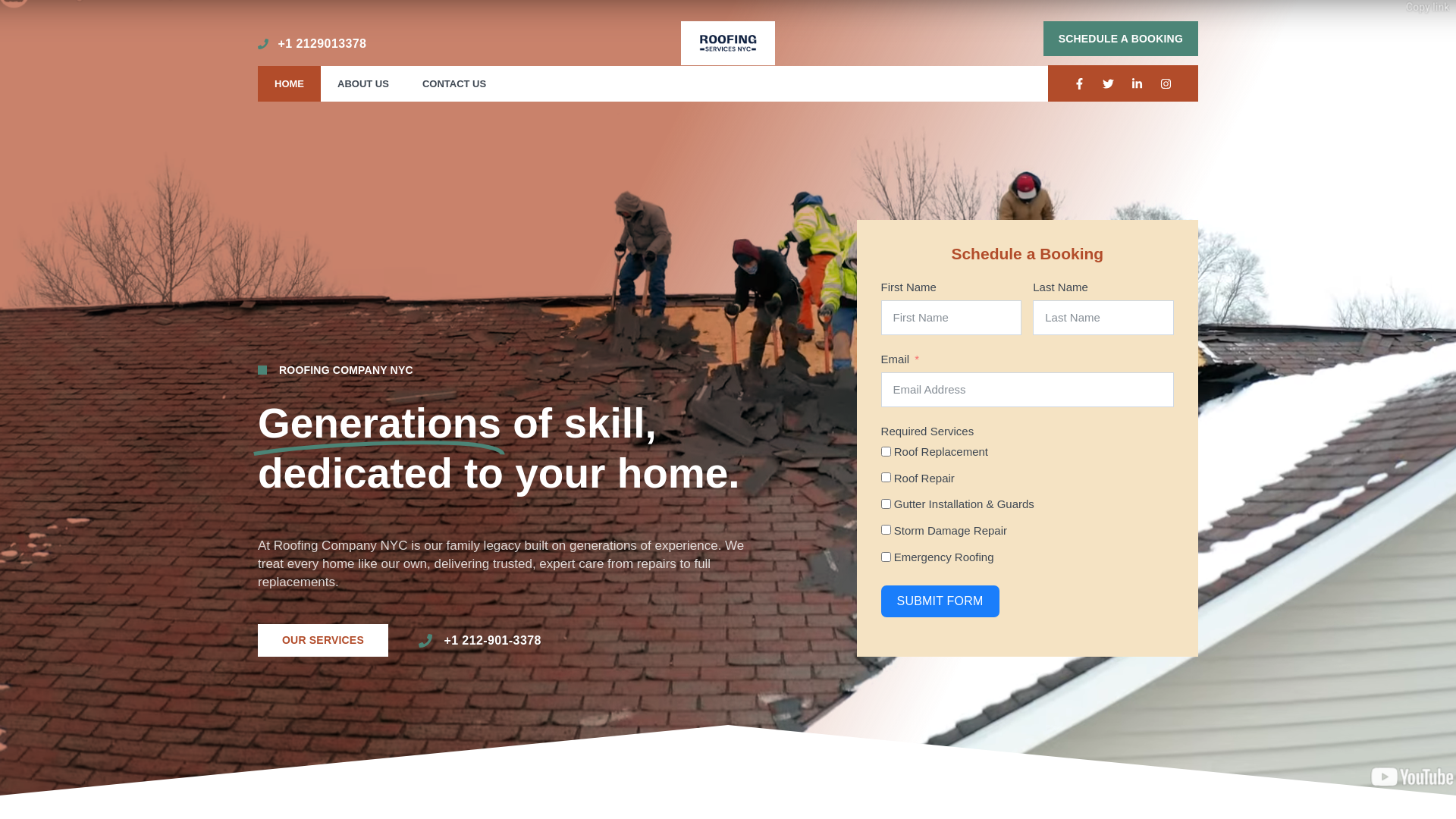 website screenshot of https://roofingcompanynyc.online/