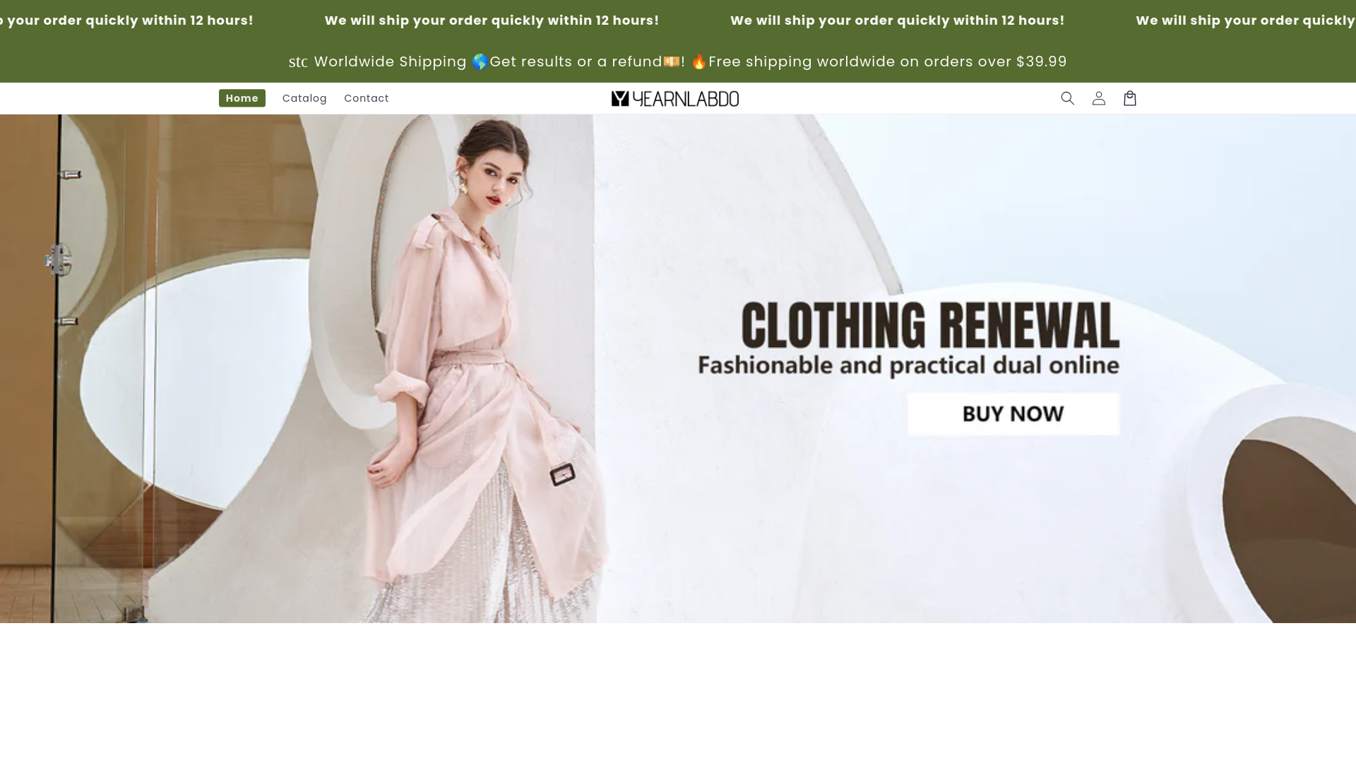 website screenshot of https://yearnlabdo.com/