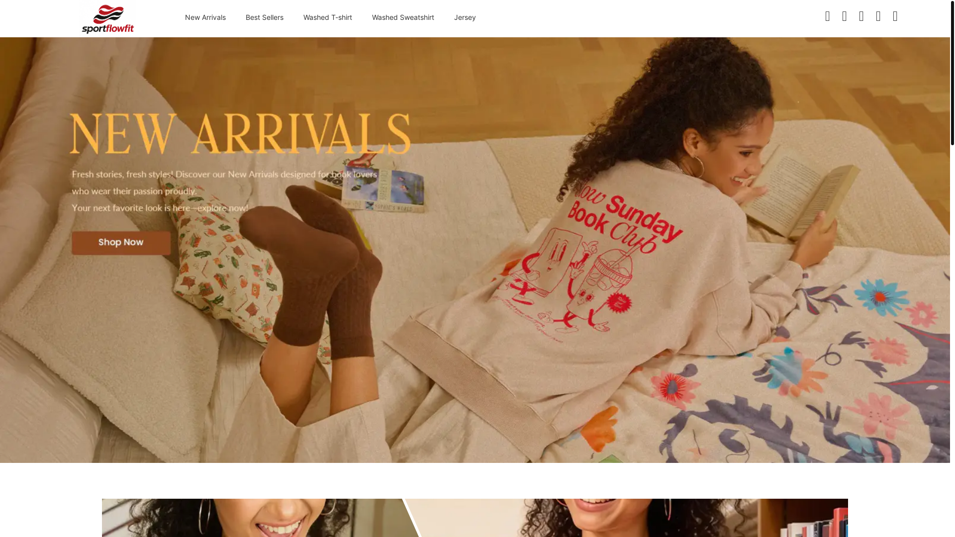 website screenshot of https://sportflowfit.com/