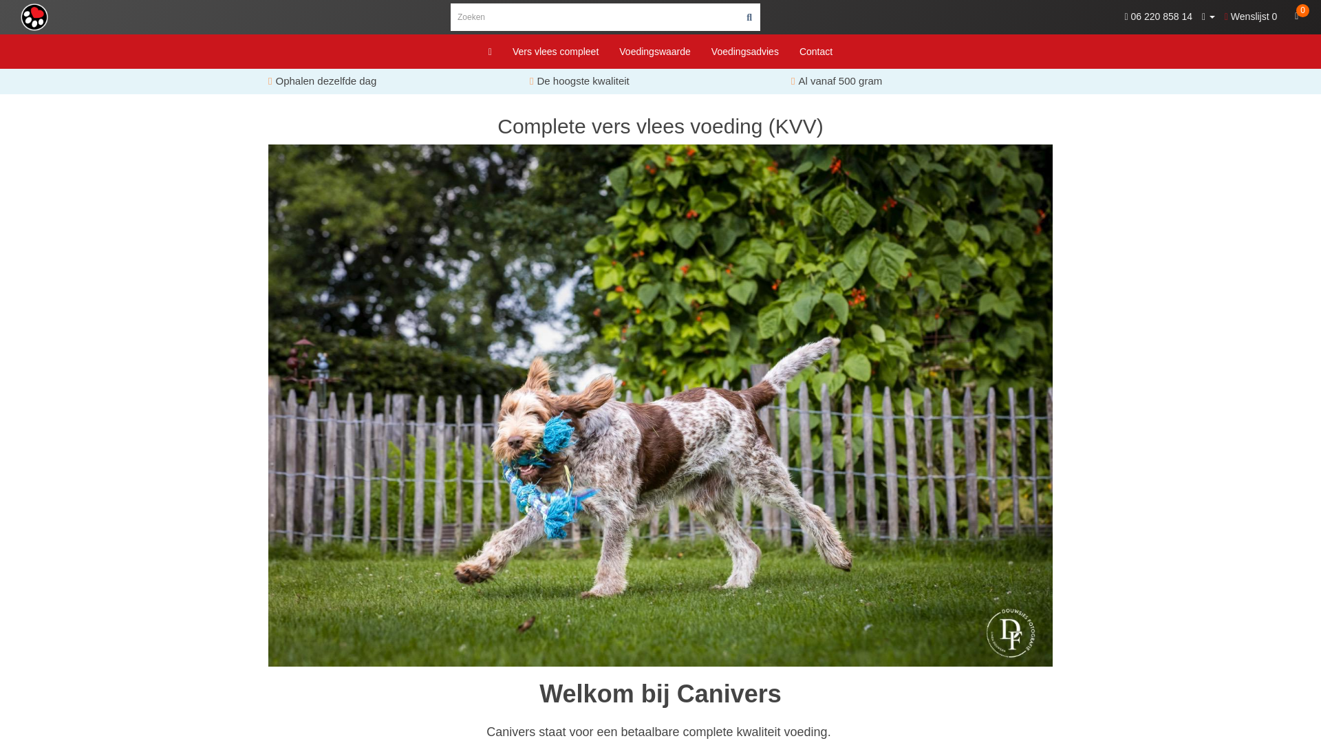website screenshot of https://versvleescompleet.nl/